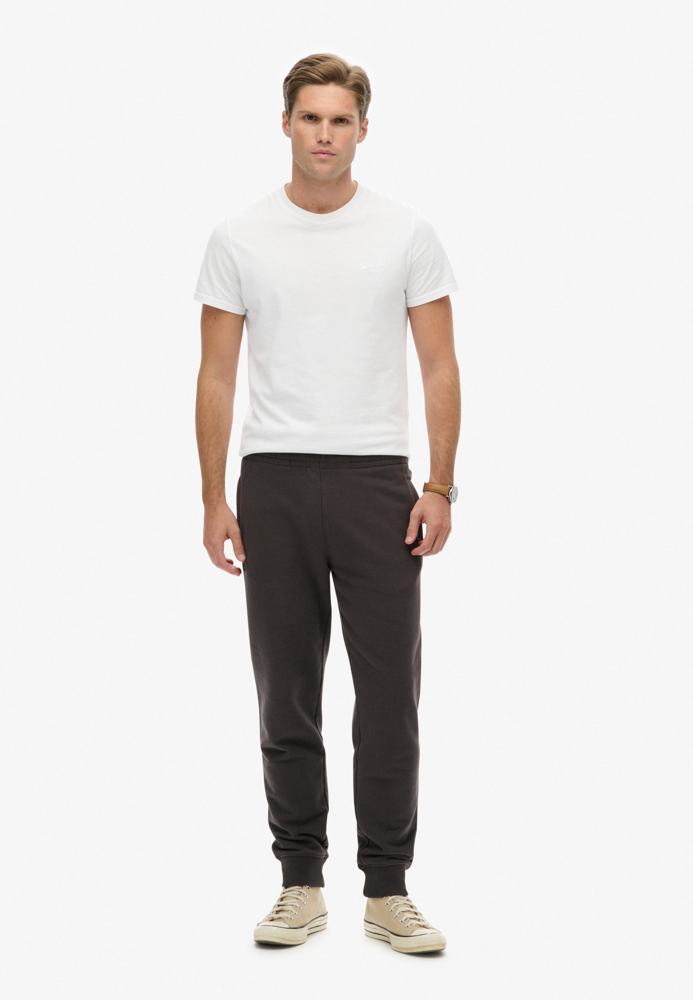 Essential Logo Half Brushed Joggers