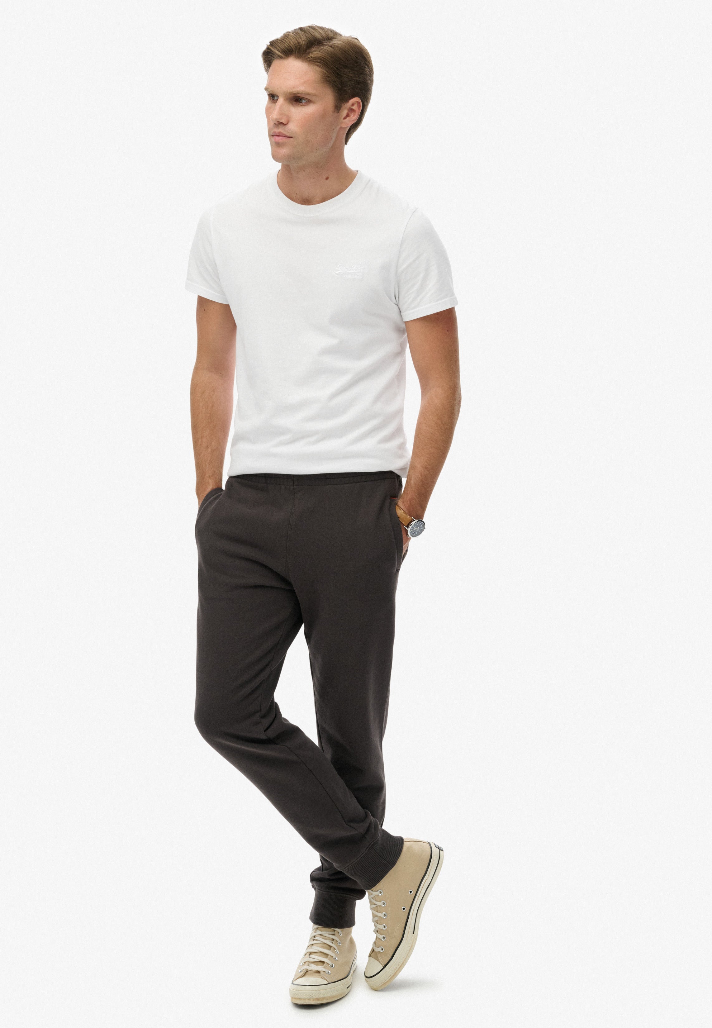 Essential Logo Half Brushed Joggers