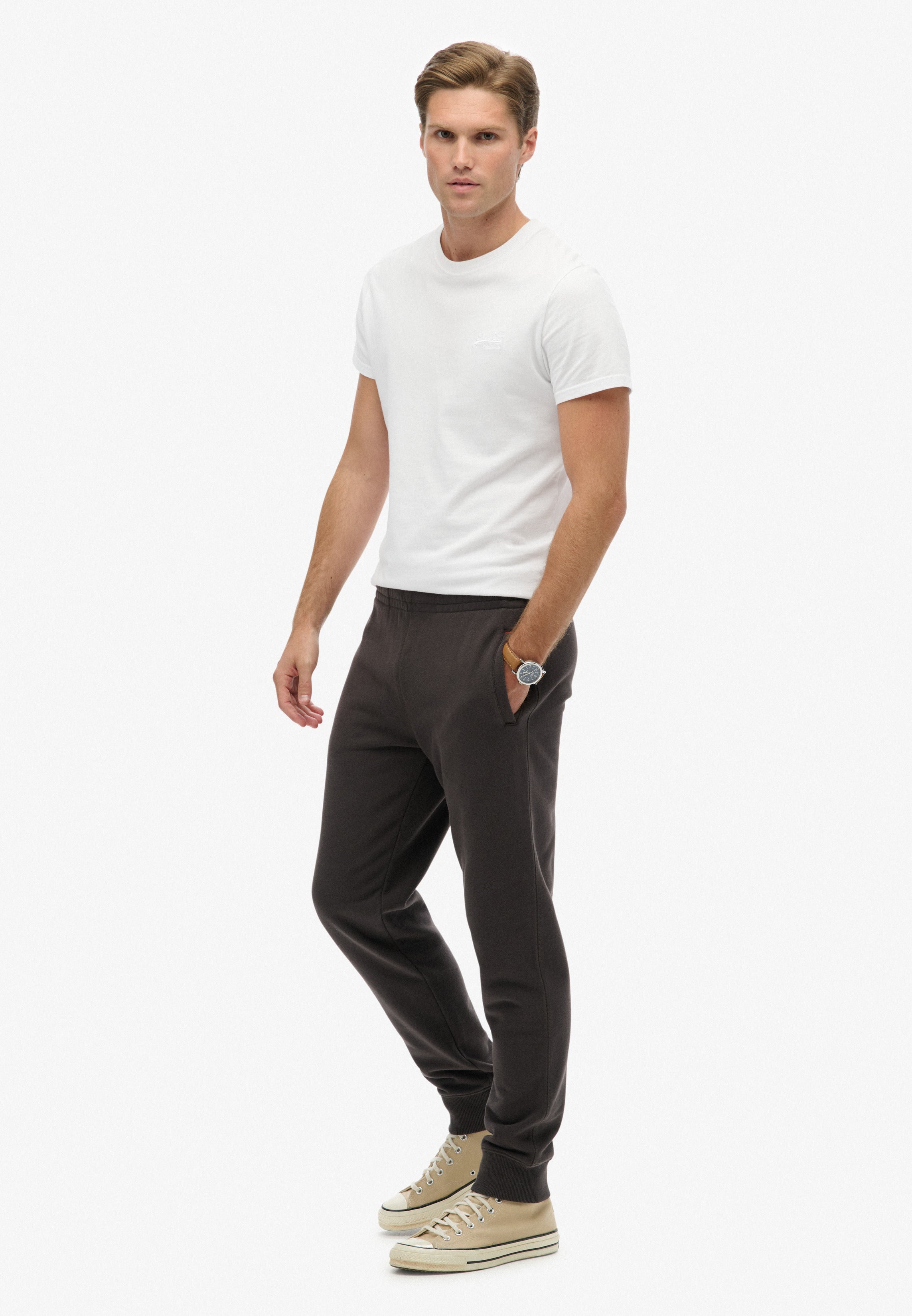 Essential Logo Half Brushed Joggers