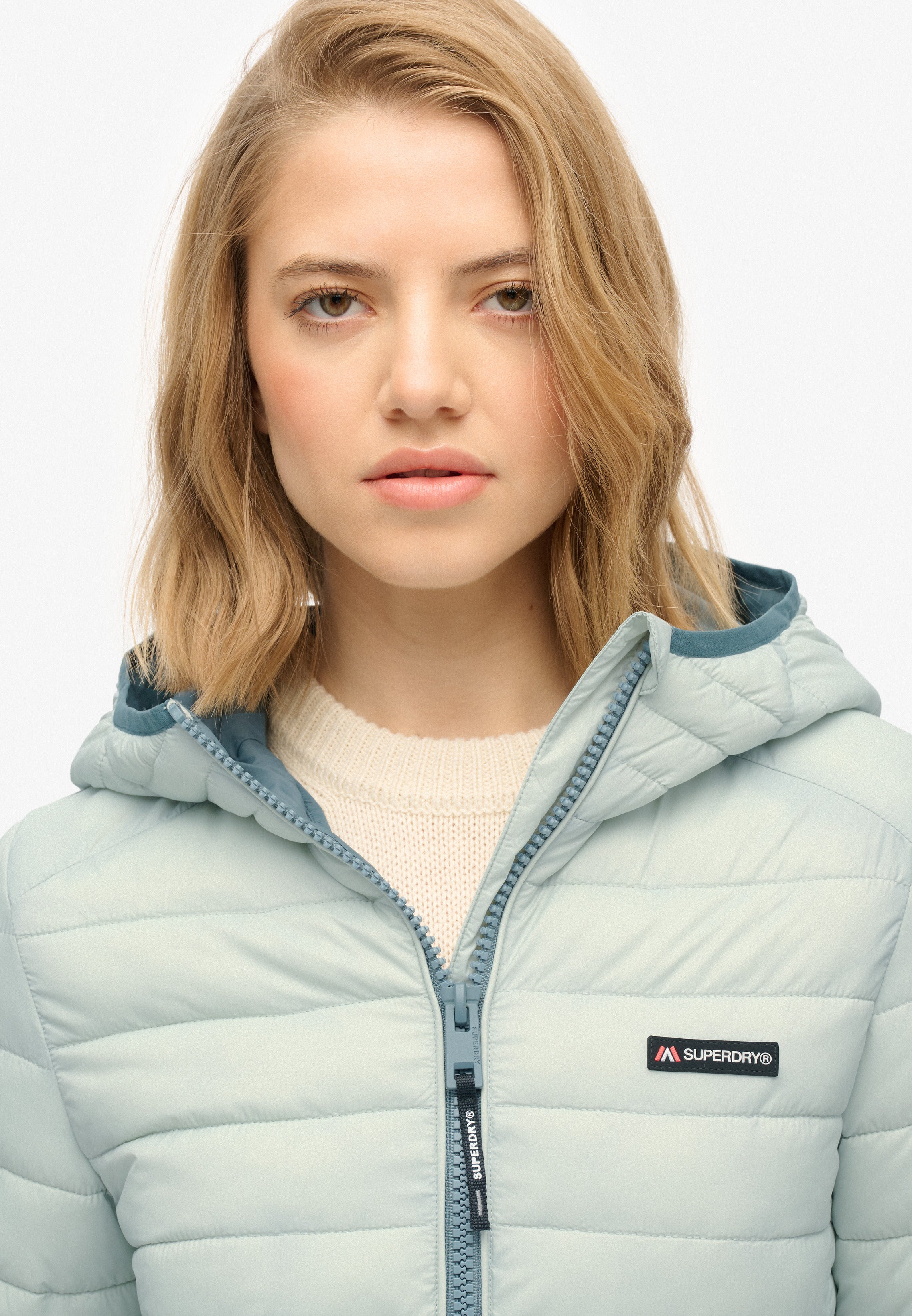 Hooded Fuji Lite Mid Length Padded Jacket