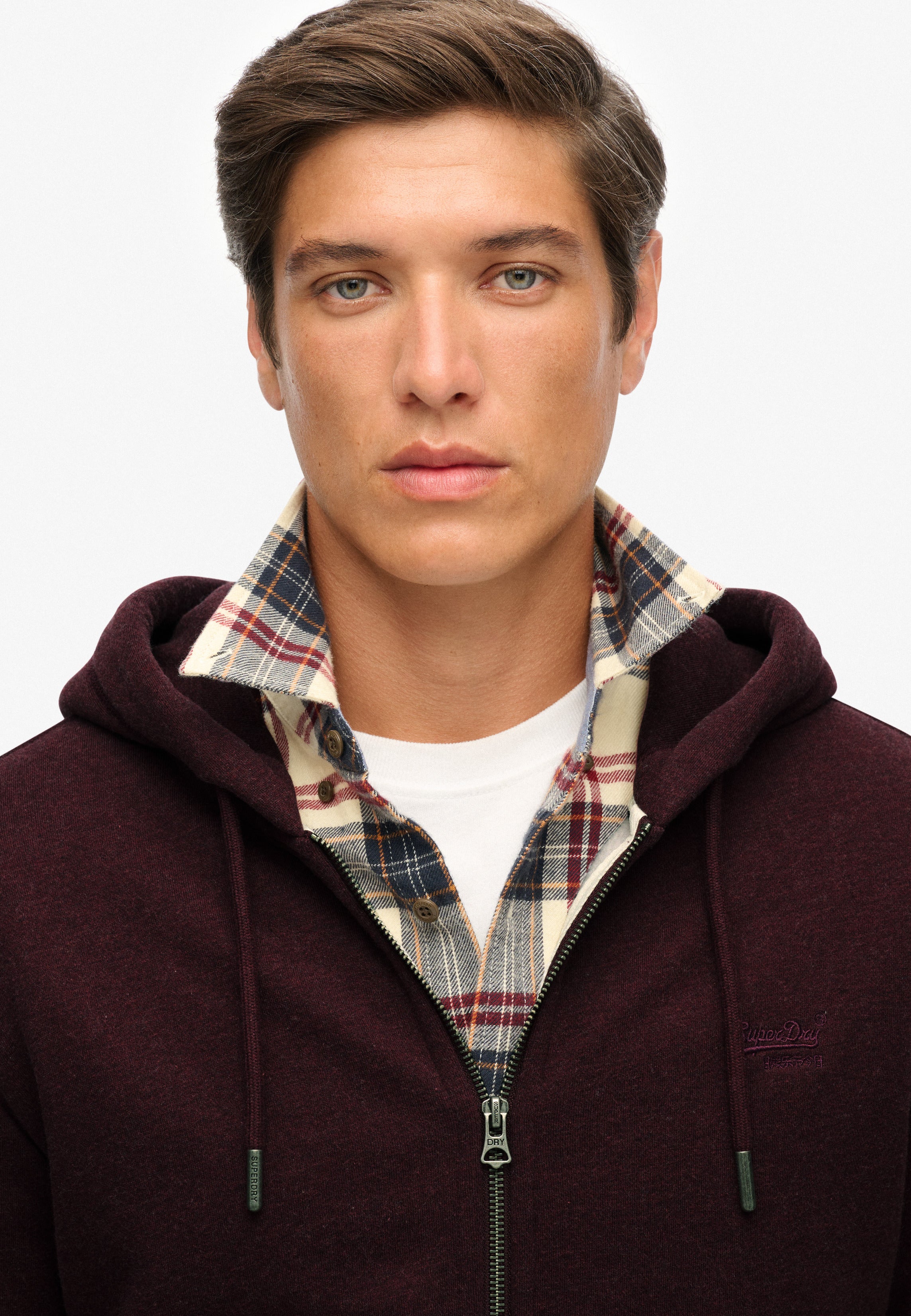 Essential Logo Half Brushed Zip Hoodie