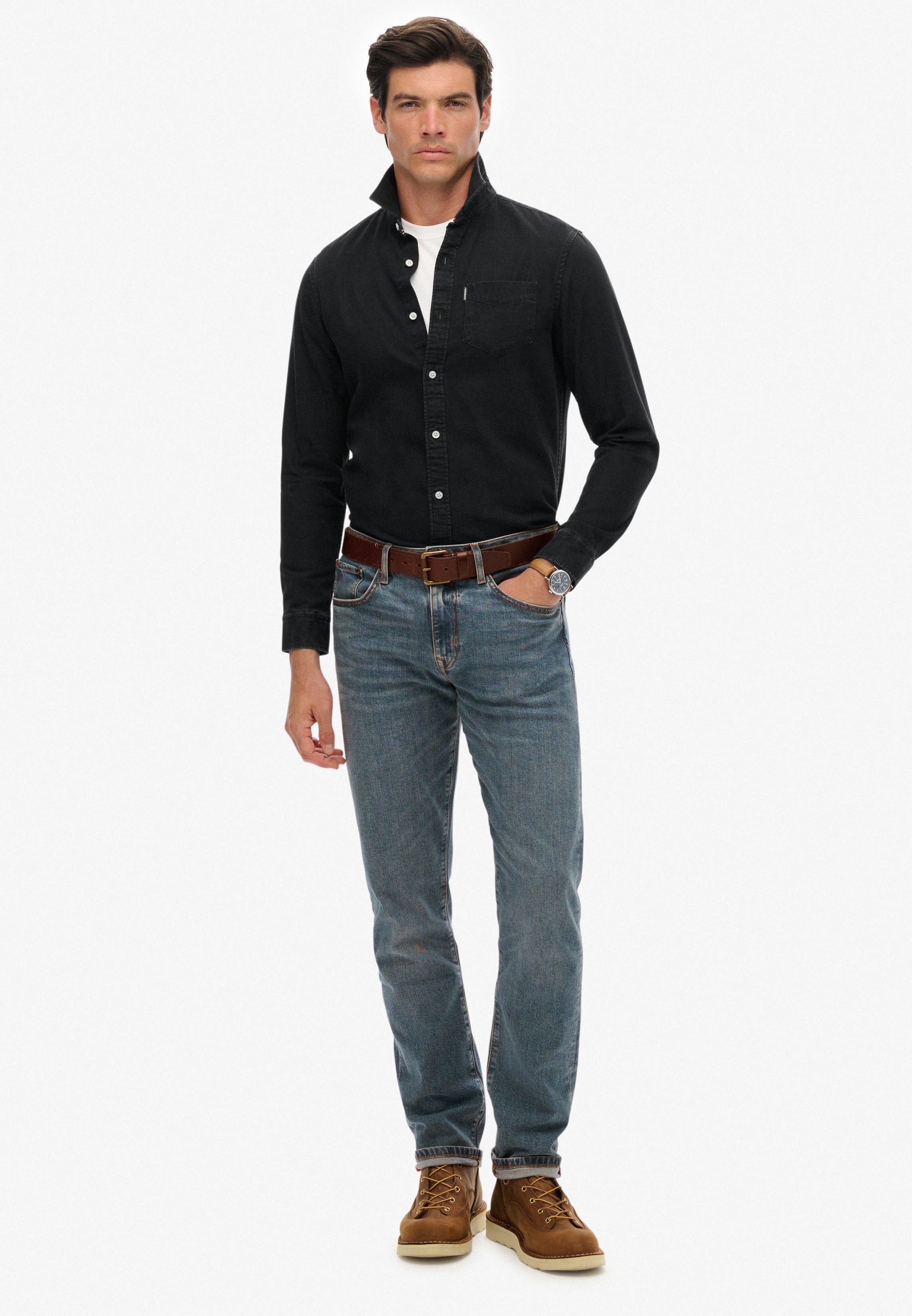 Essential Long Sleeve Denim Shirt