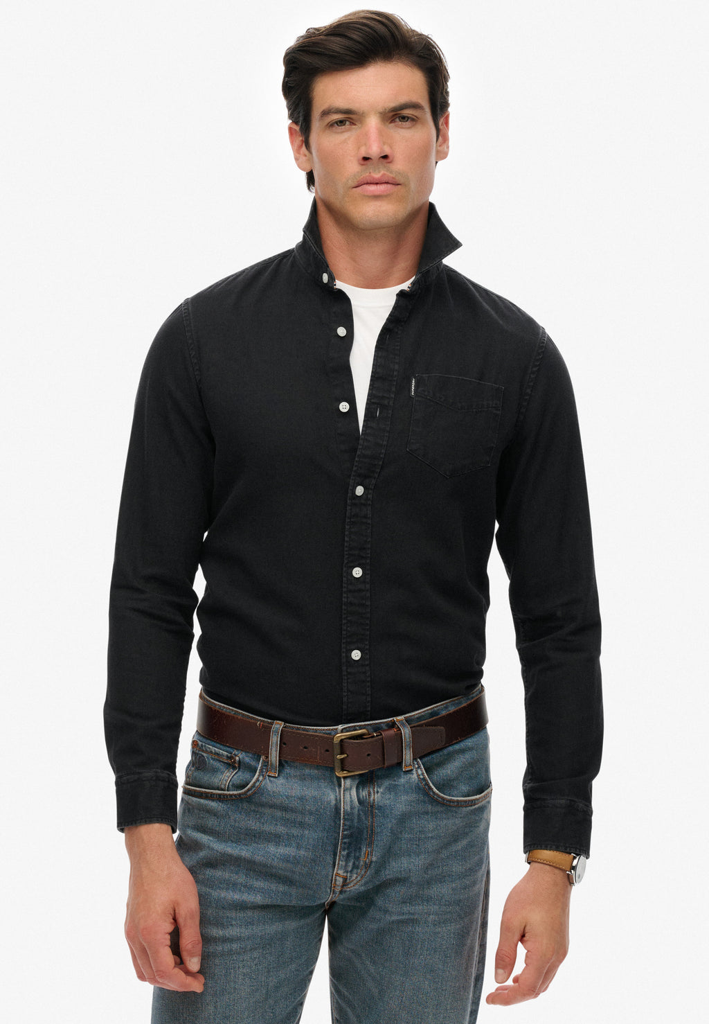 Essential Long Sleeve Denim Shirt