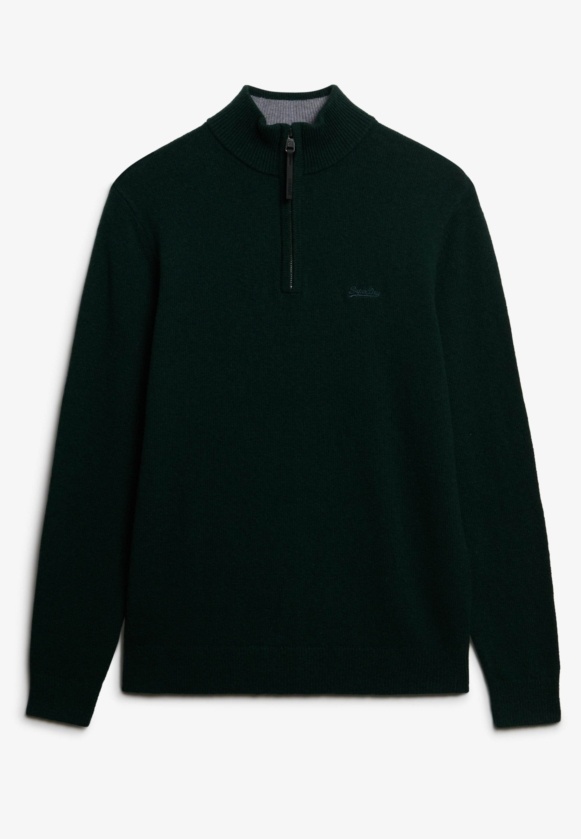 Wool Blend Half Zip Jumper