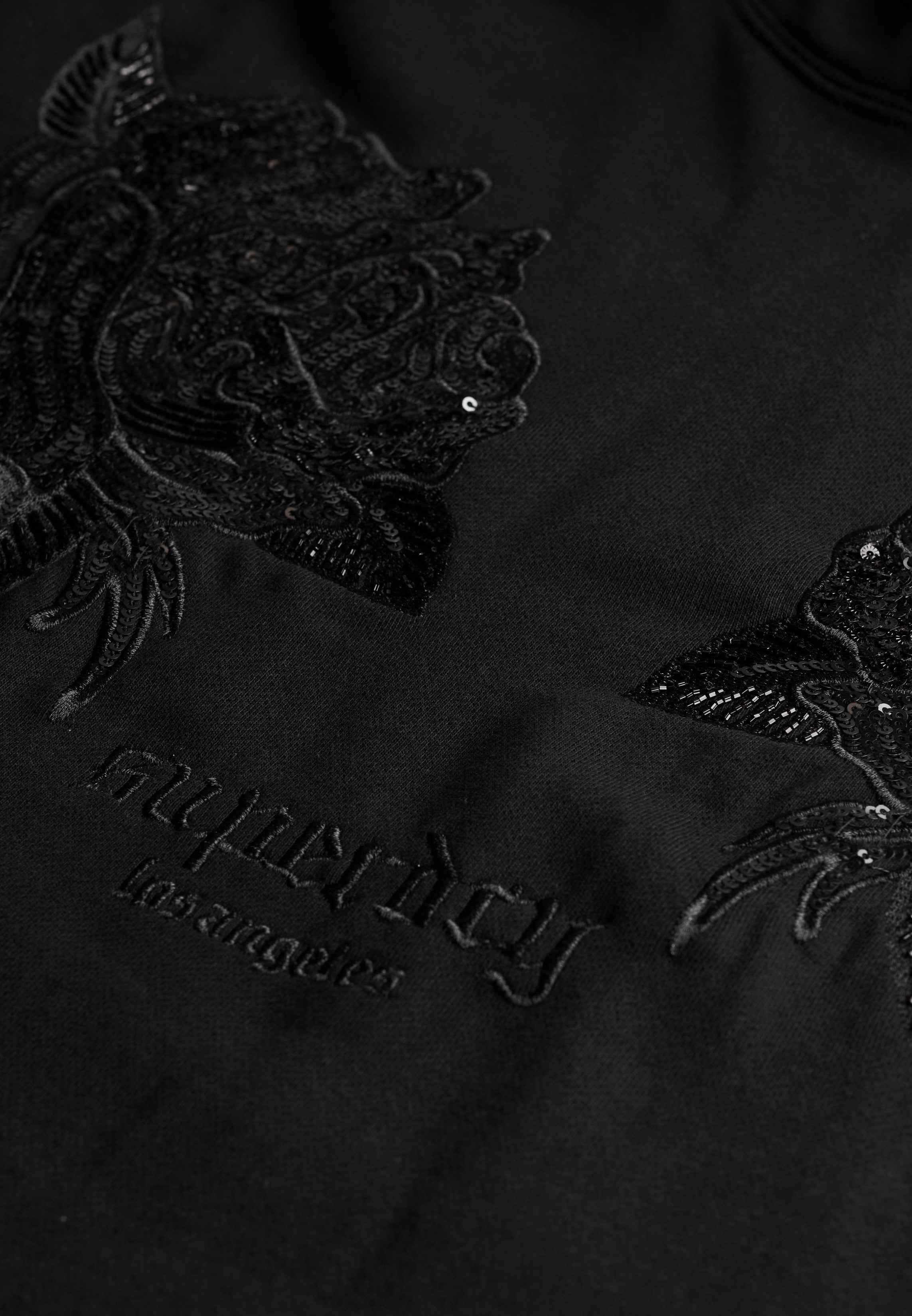 Tattoo Embellished Oversized Hoodie