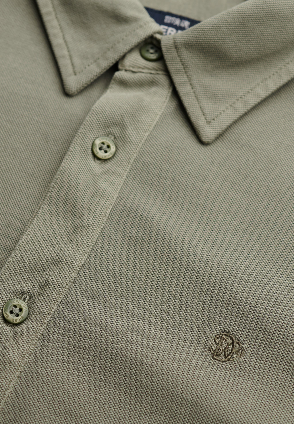 Vintage Destroy Pique Long Sleeve Shirt