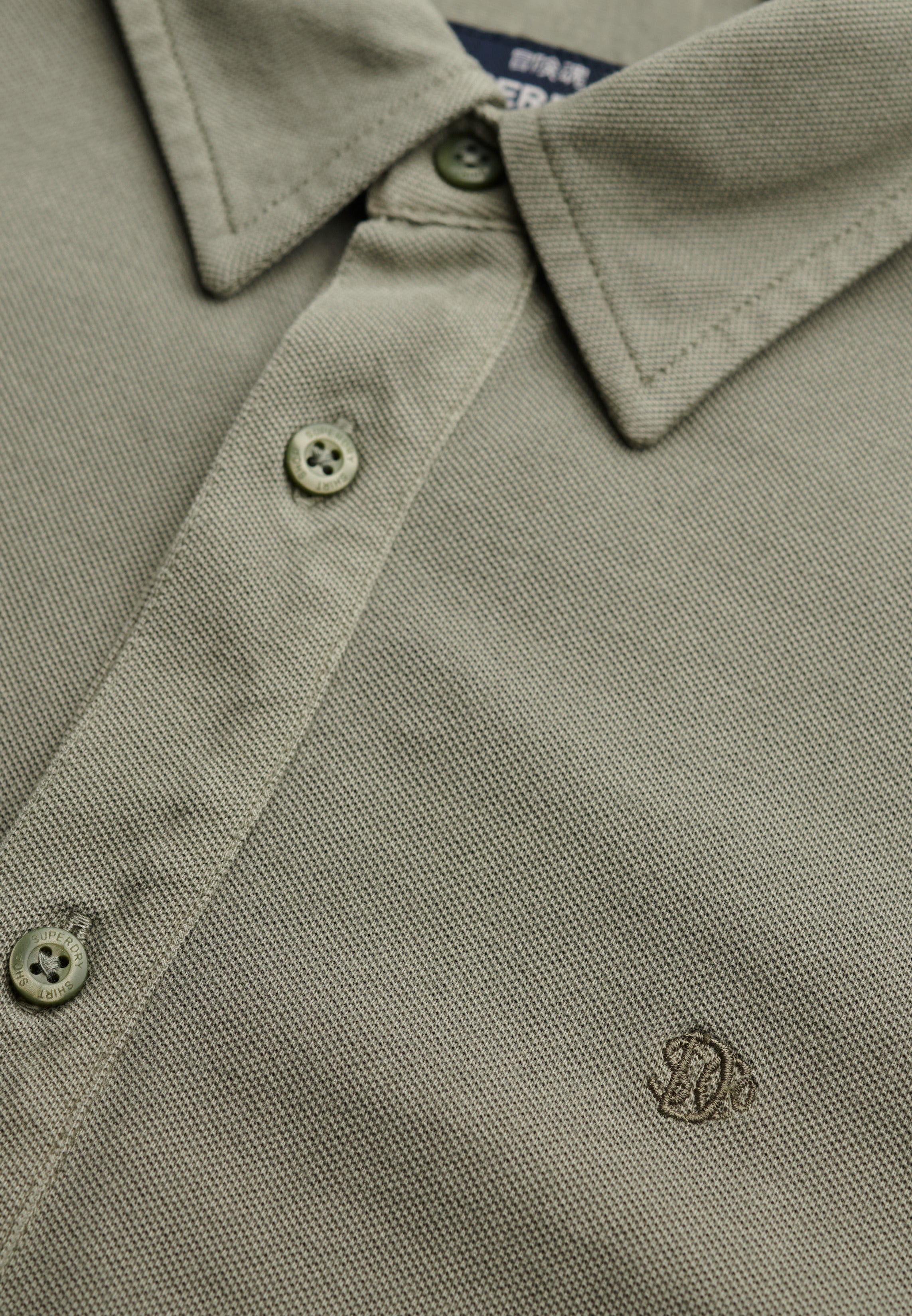 Vintage Destroy Pique Long Sleeve Shirt