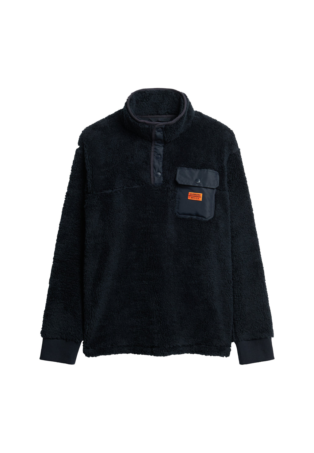 High Pile Fleece Henley Jumper