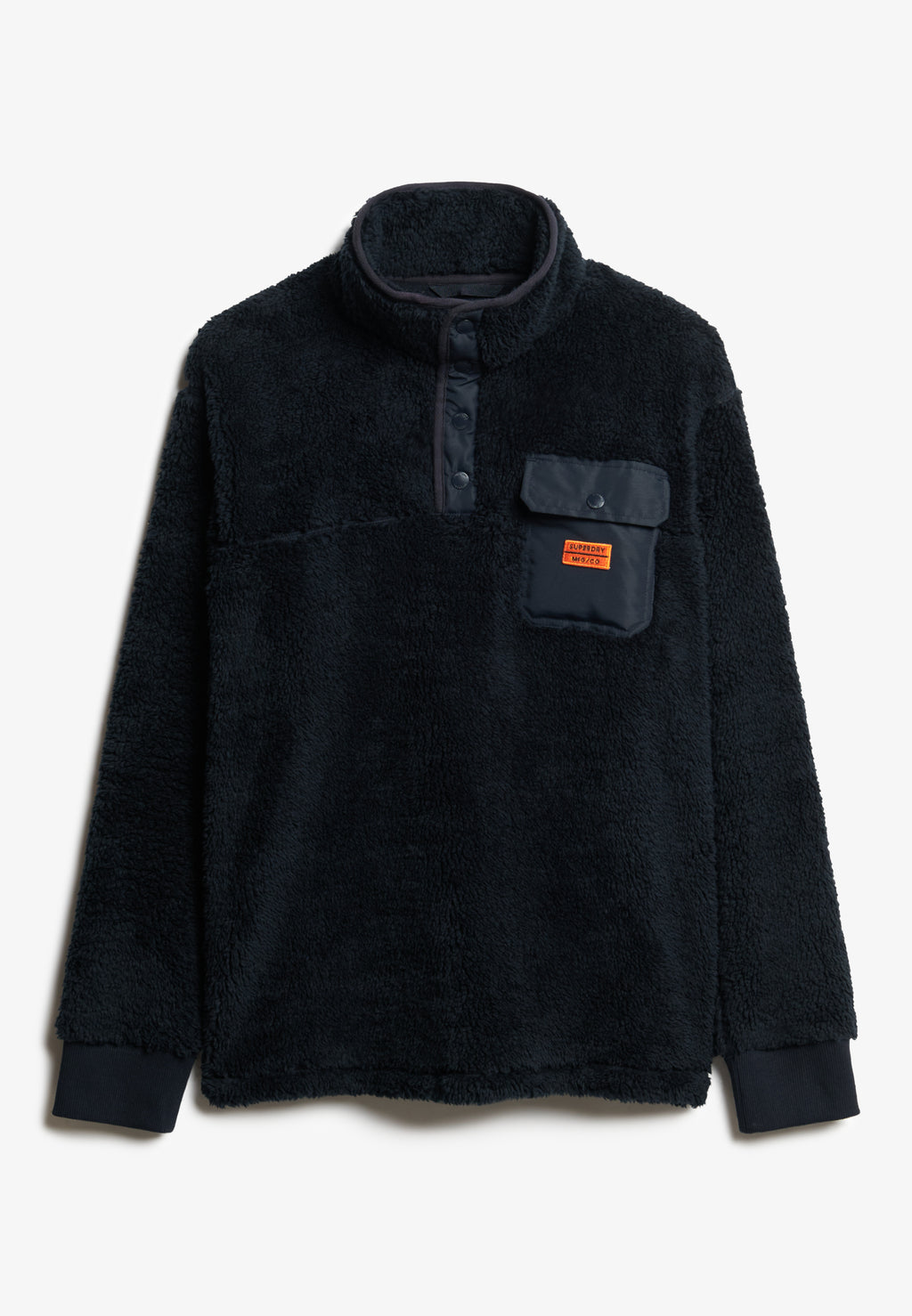 High Pile Fleece Henley Jumper