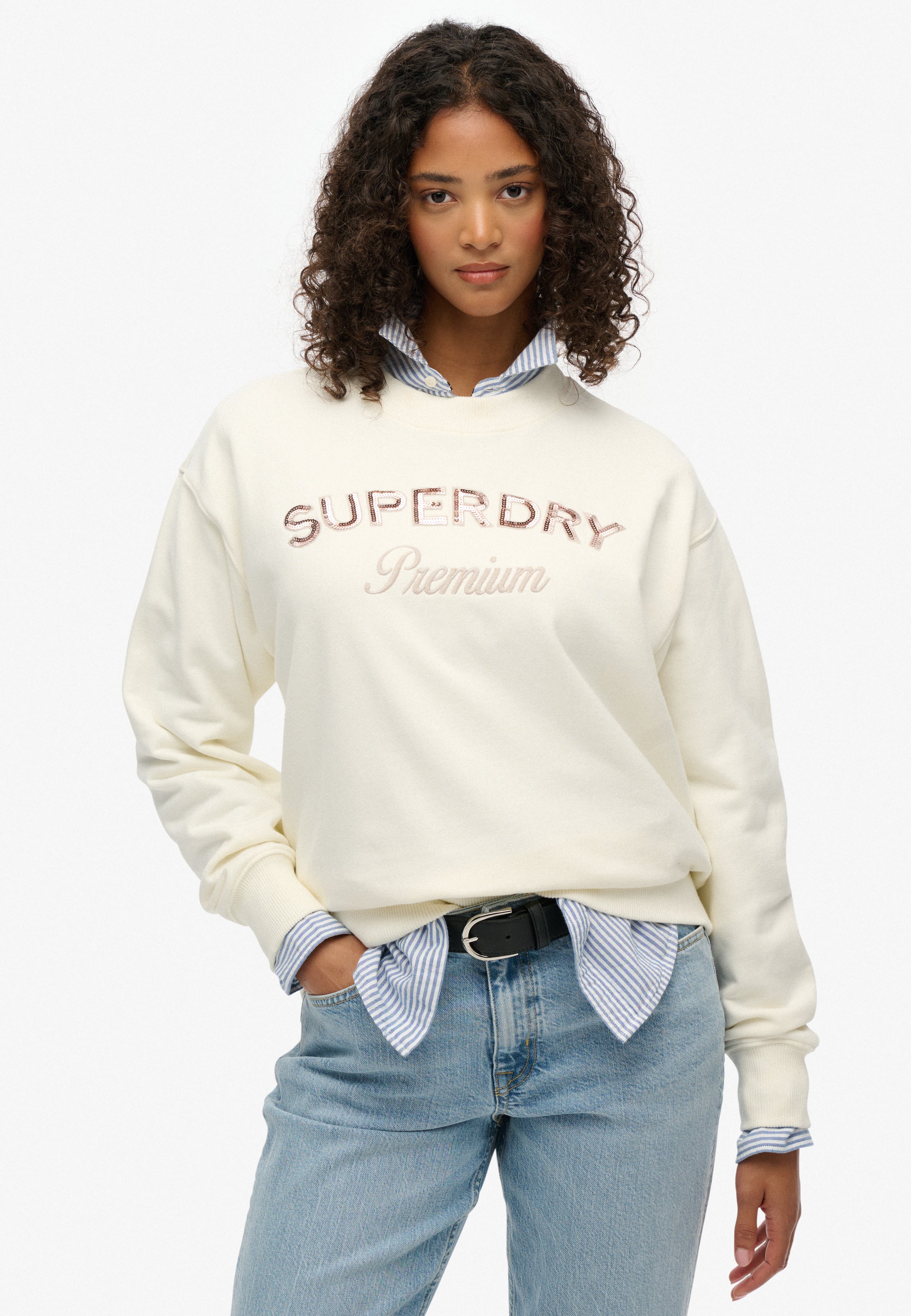Premium Design Loose Crew Sweatshirt
