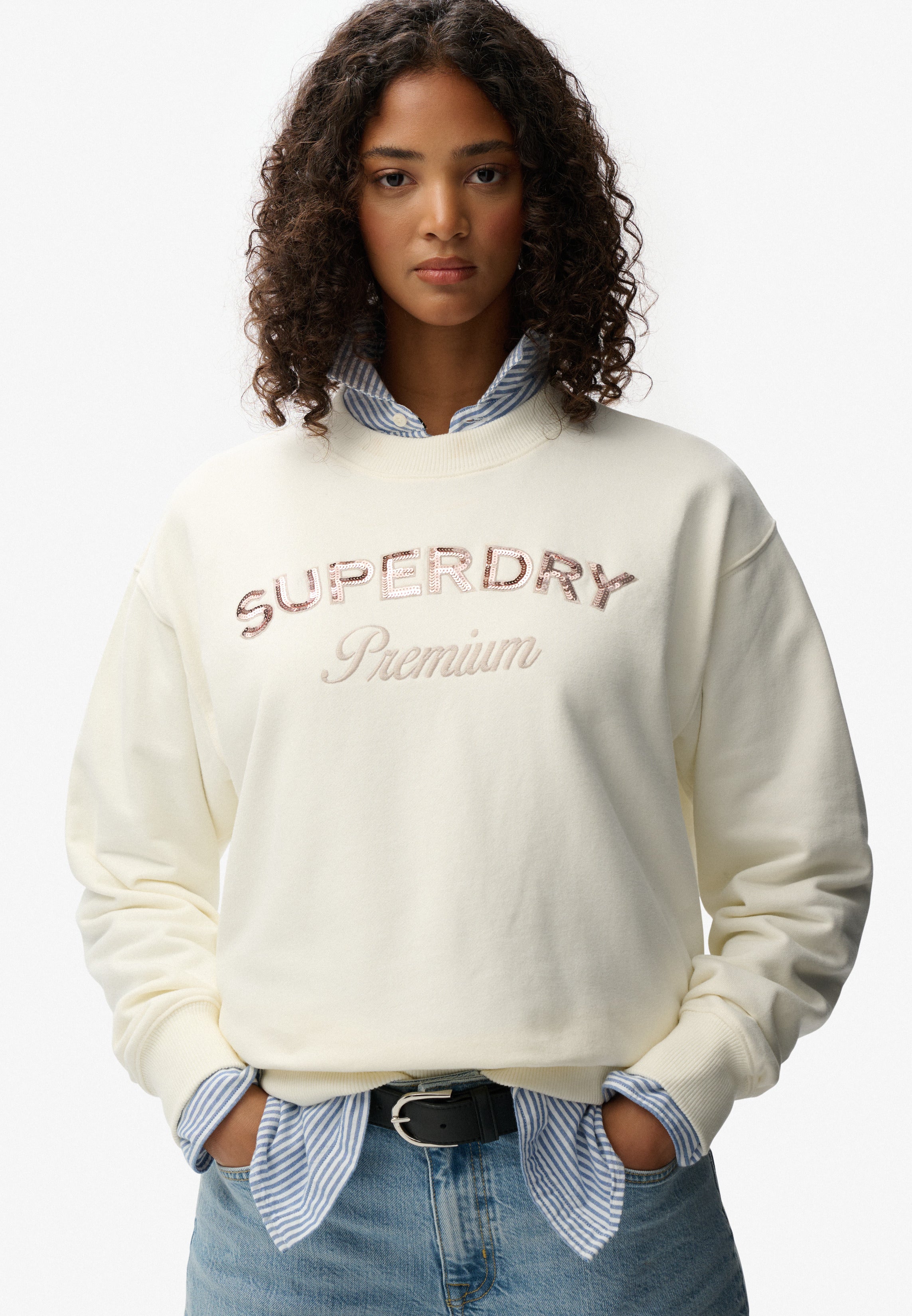 Premium Design Loose Crew Sweatshirt