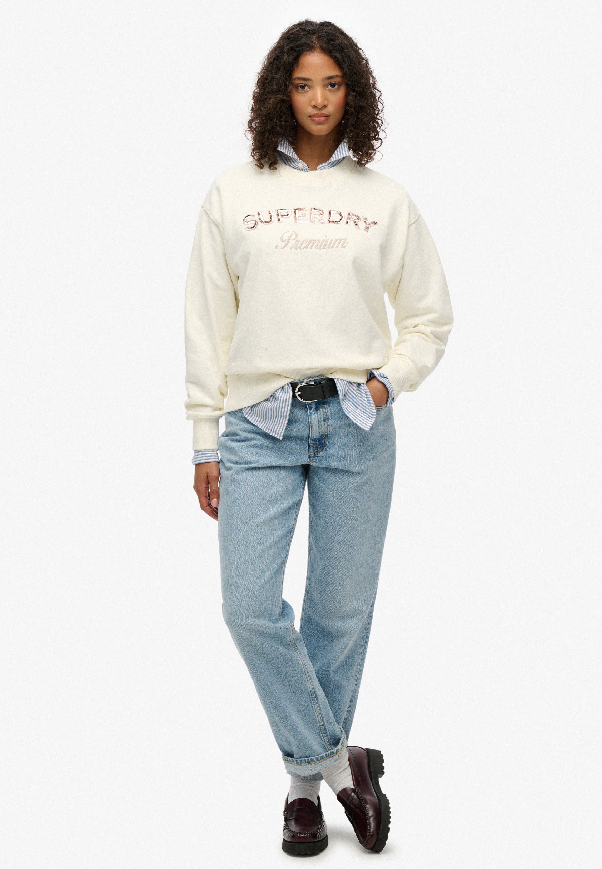 Premium Design Loose Crew Sweatshirt