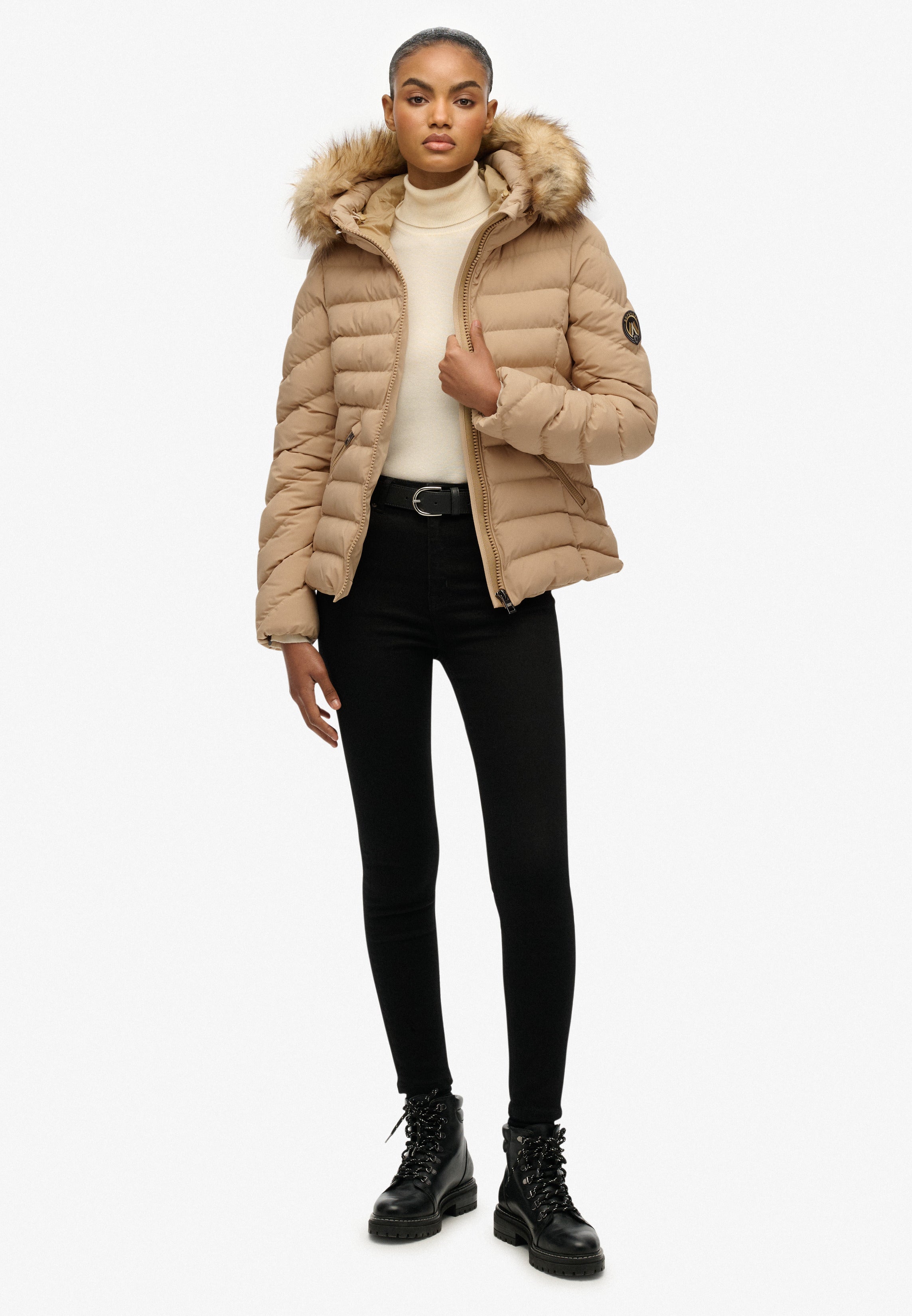 Fuji Faux Fur Hood Padded Jacket