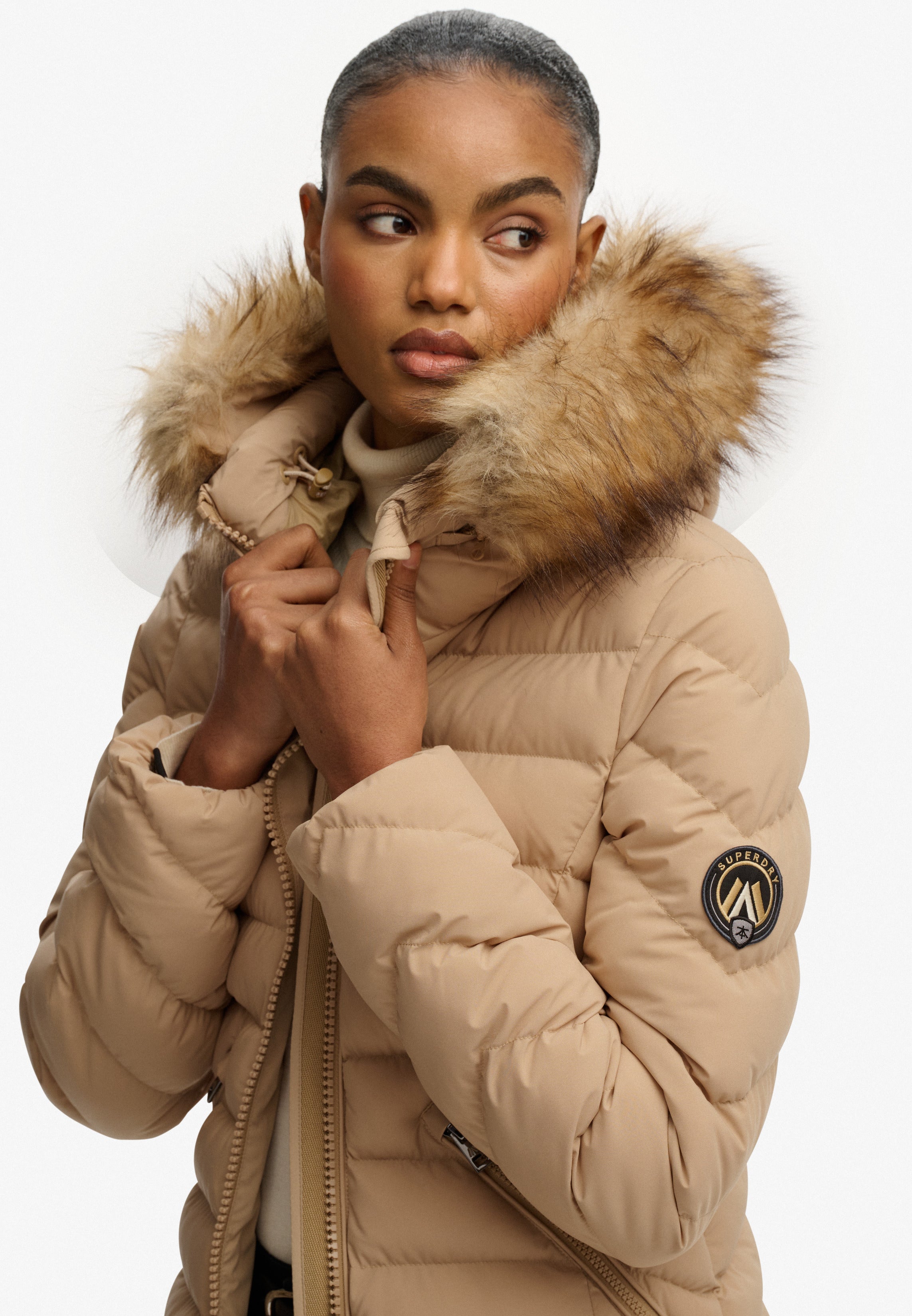 Fuji Faux Fur Hood Padded Jacket