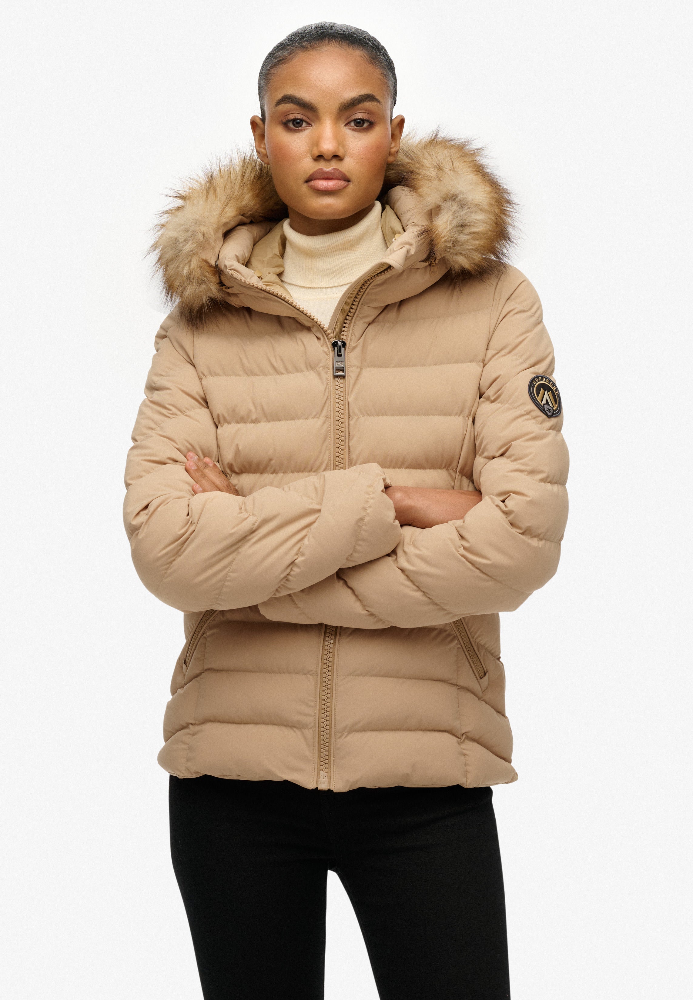 Fuji Faux Fur Hood Padded Jacket