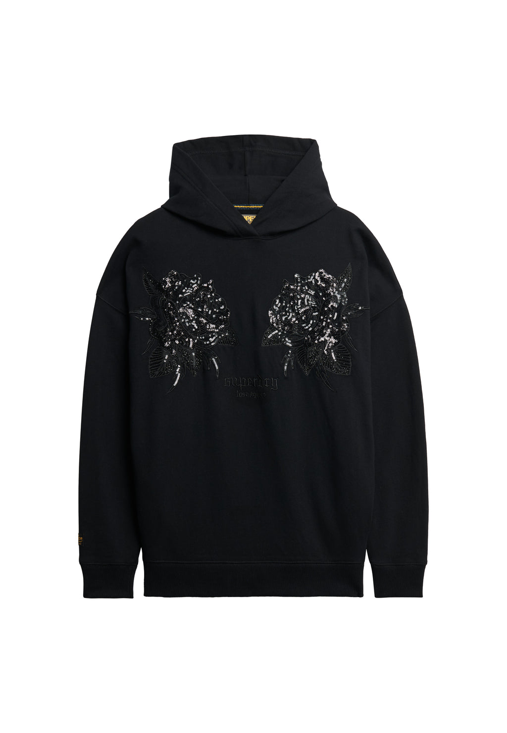 هودي كبير الحجم مزين بالوشم