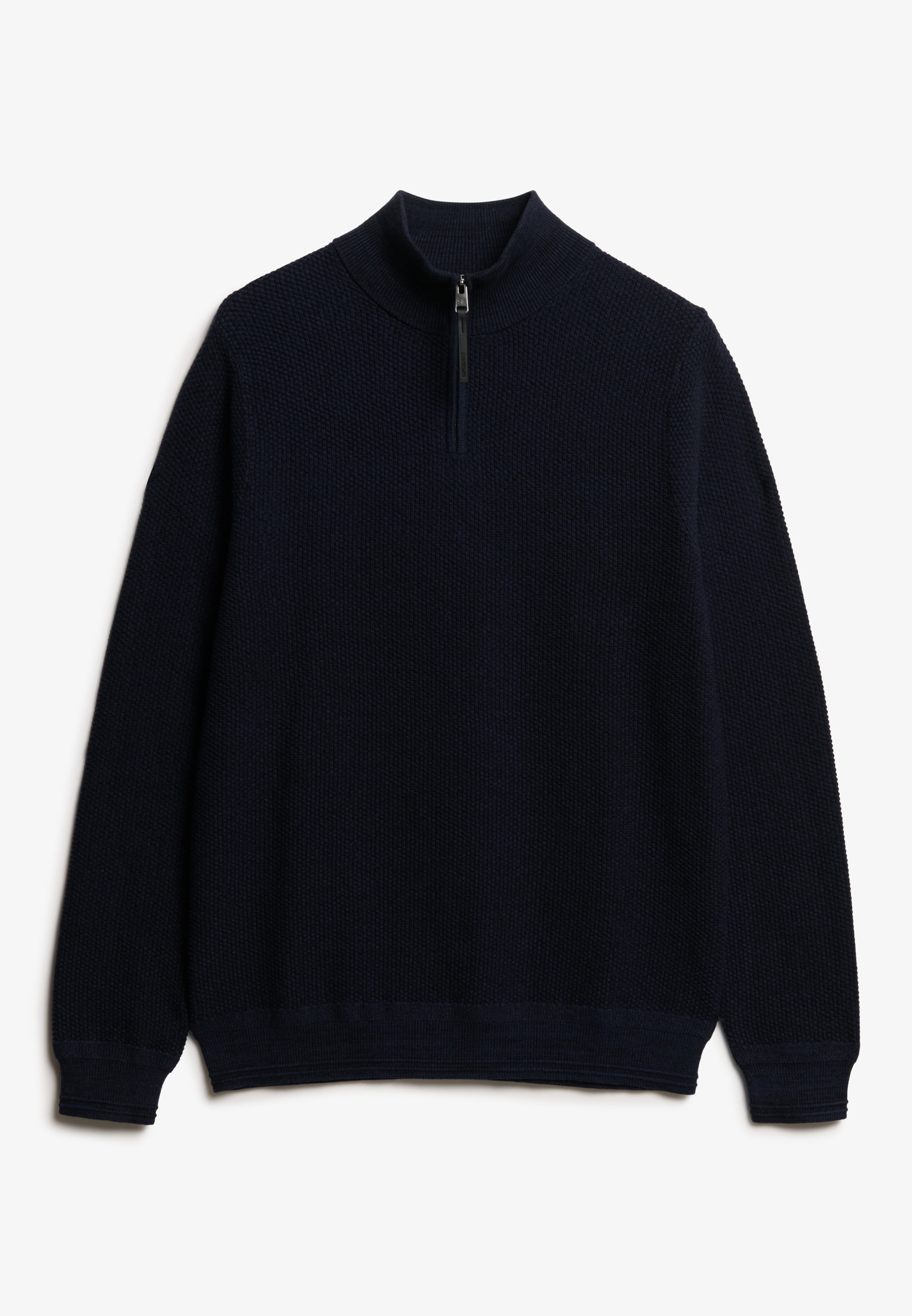 Cotton Texture Half-Zip Jumper