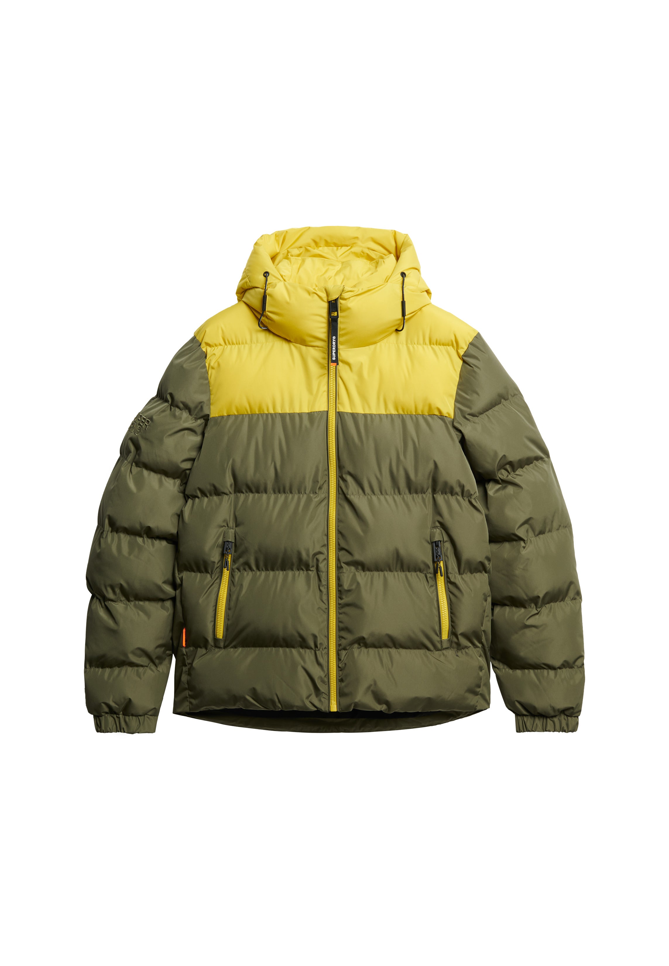 Colourblock Hooded Puffer Jacket