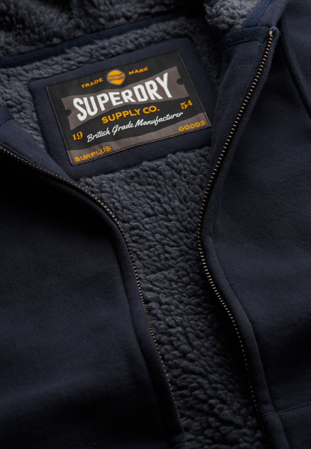 Borg Lined Zip Hoodie