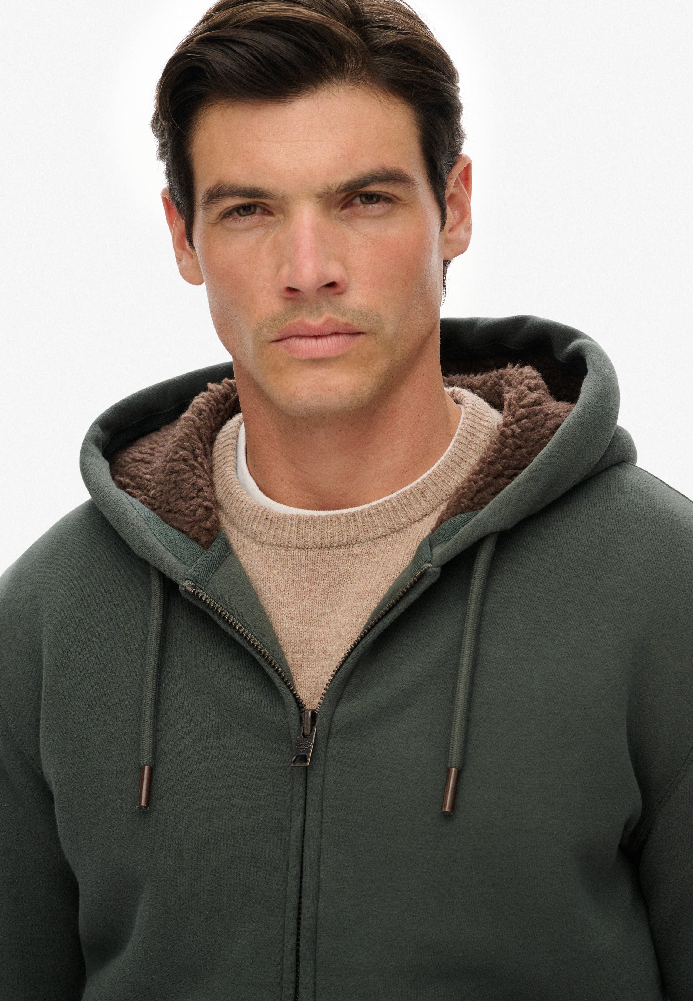 Borg Lined Zip Hoodie