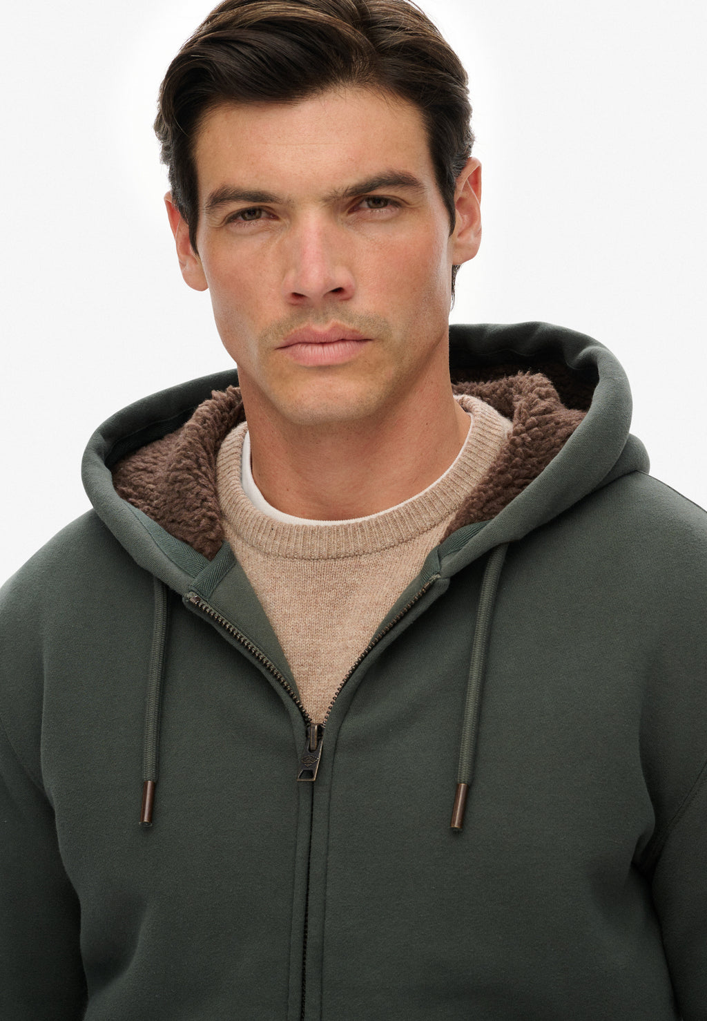 Borg Lined Zip Hoodie