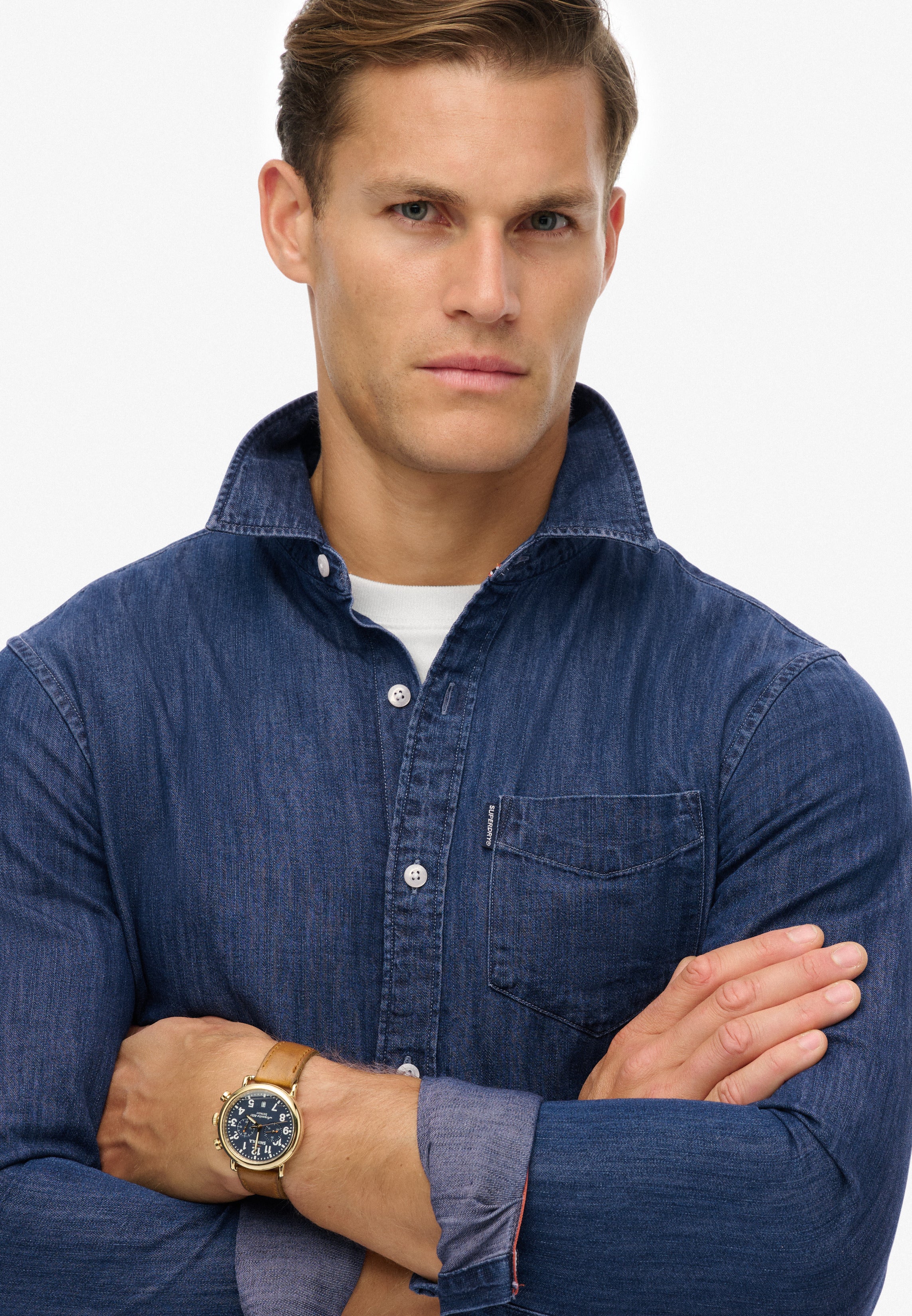 Essential Long Sleeve Denim Shirt