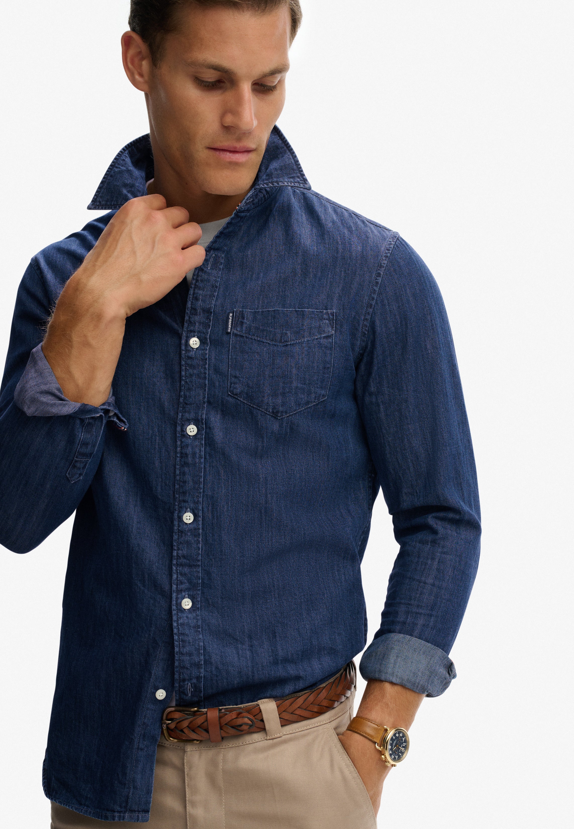 Essential Long Sleeve Denim Shirt