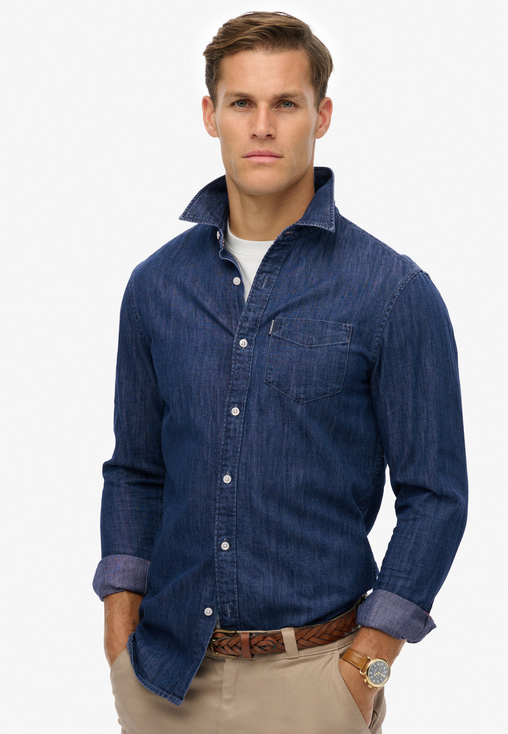 Essential Long Sleeve Denim Shirt