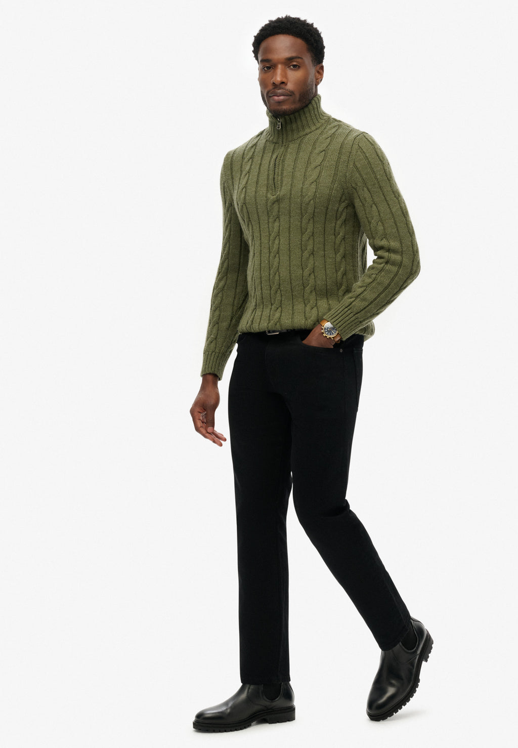 بنطلون جينز قطني عضوي بتصميم كلاسيكي ضيق مستقيم