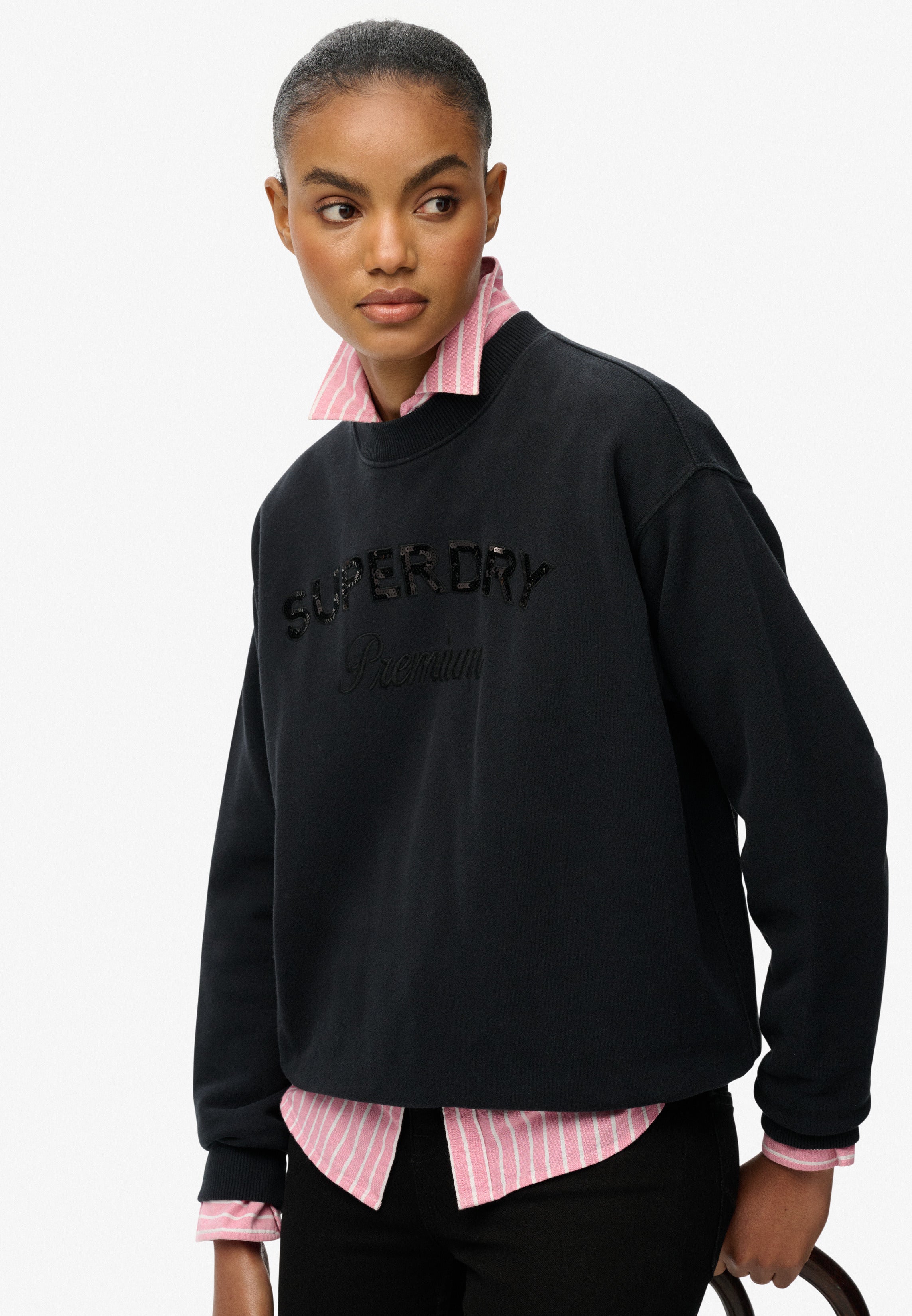 Premium Design Loose Crew Sweatshirt