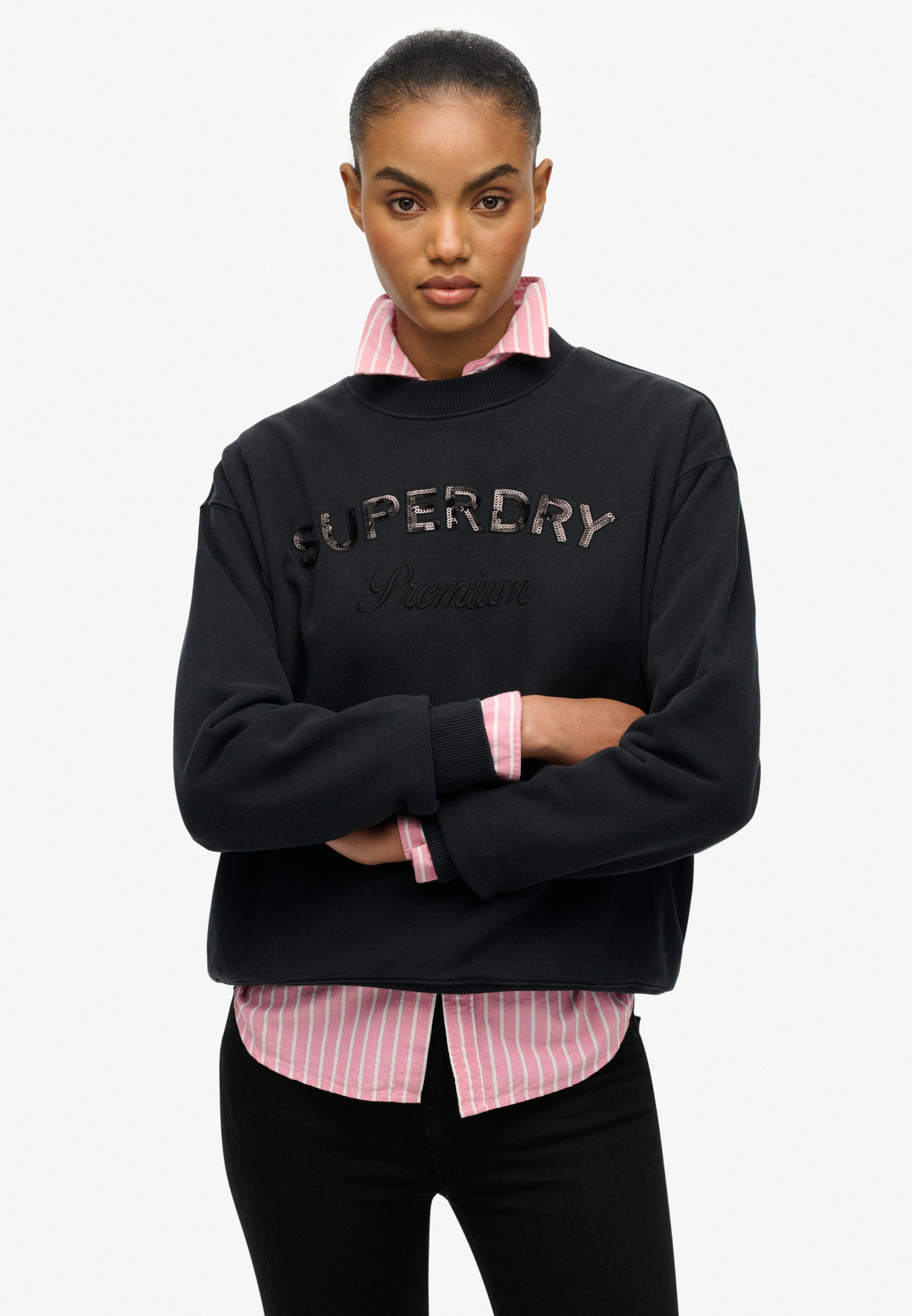 Premium Design Loose Crew Sweatshirt