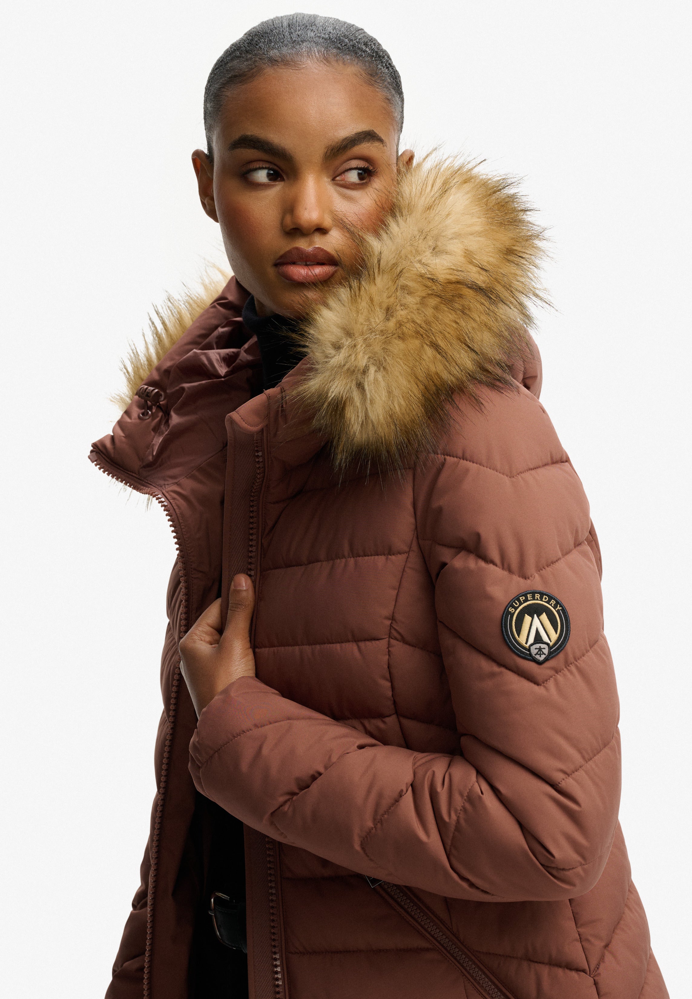 Fuji Faux Fur Hood Mid Length