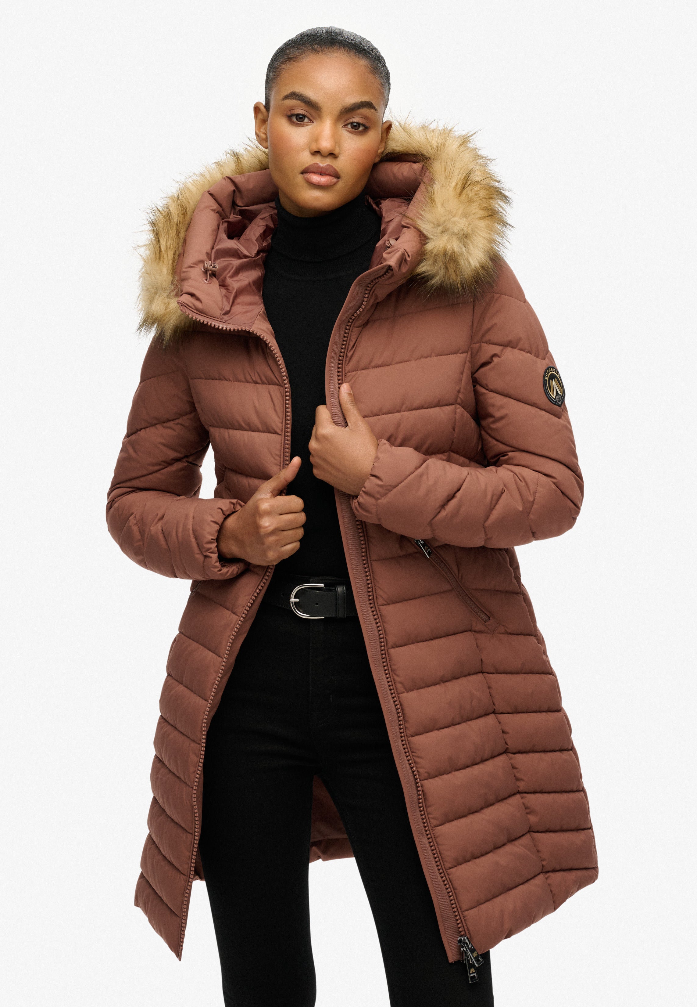 Fuji Faux Fur Hood Mid Length