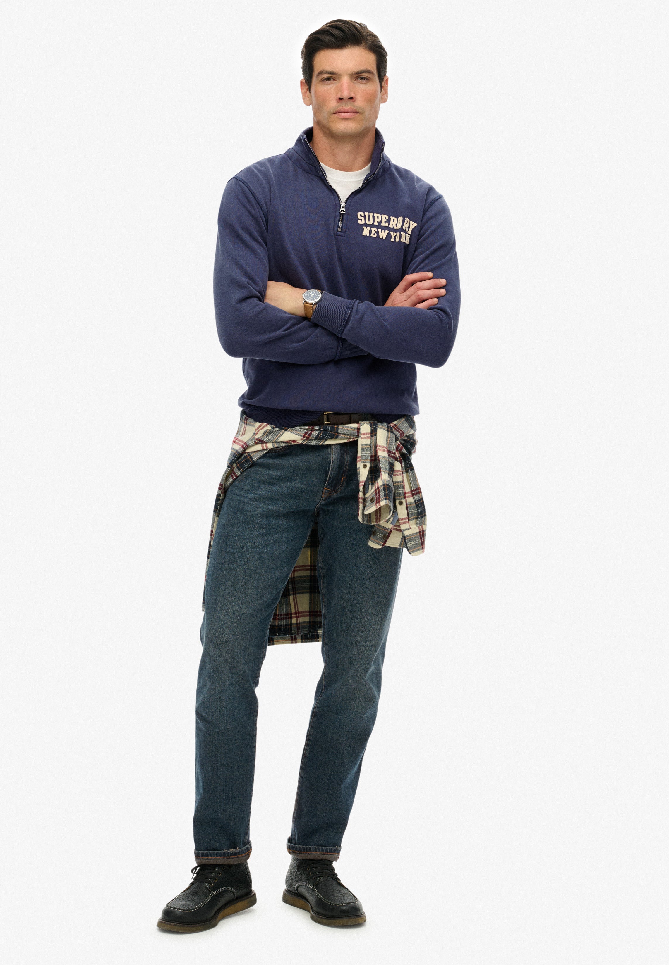 Vintage Athletic Zip Half-Zip Jumper