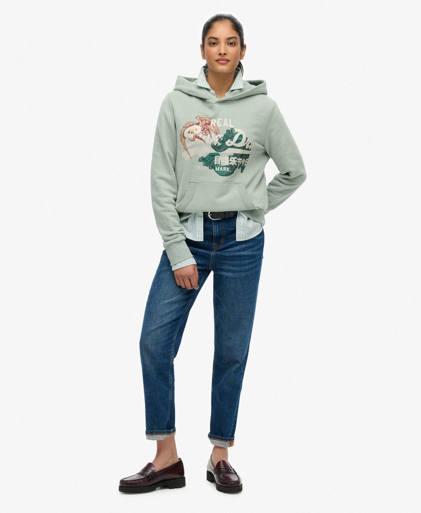 Tokyo Vintage Logo Relaxed Hoodie