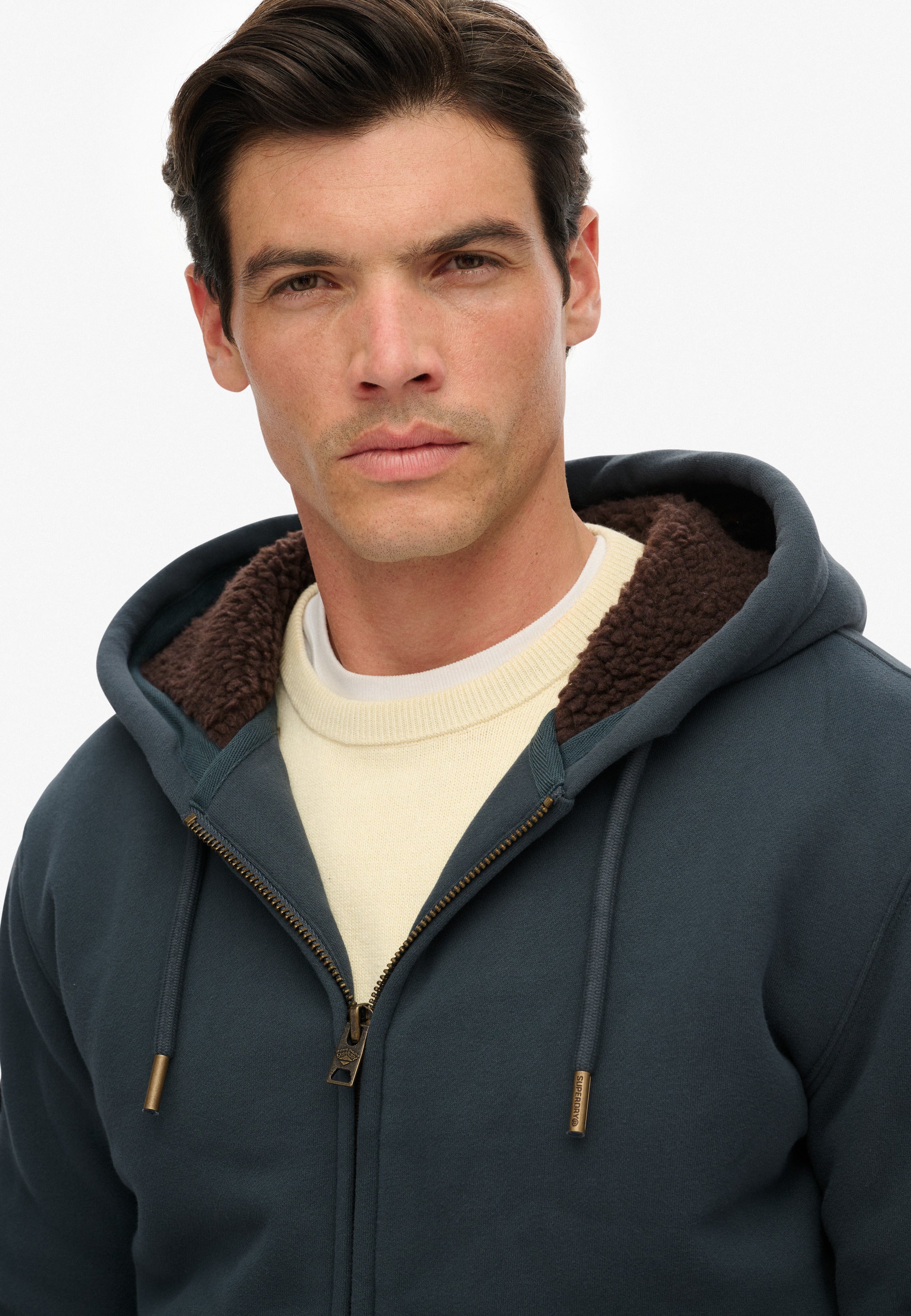 Borg Lined Zip Hoodie