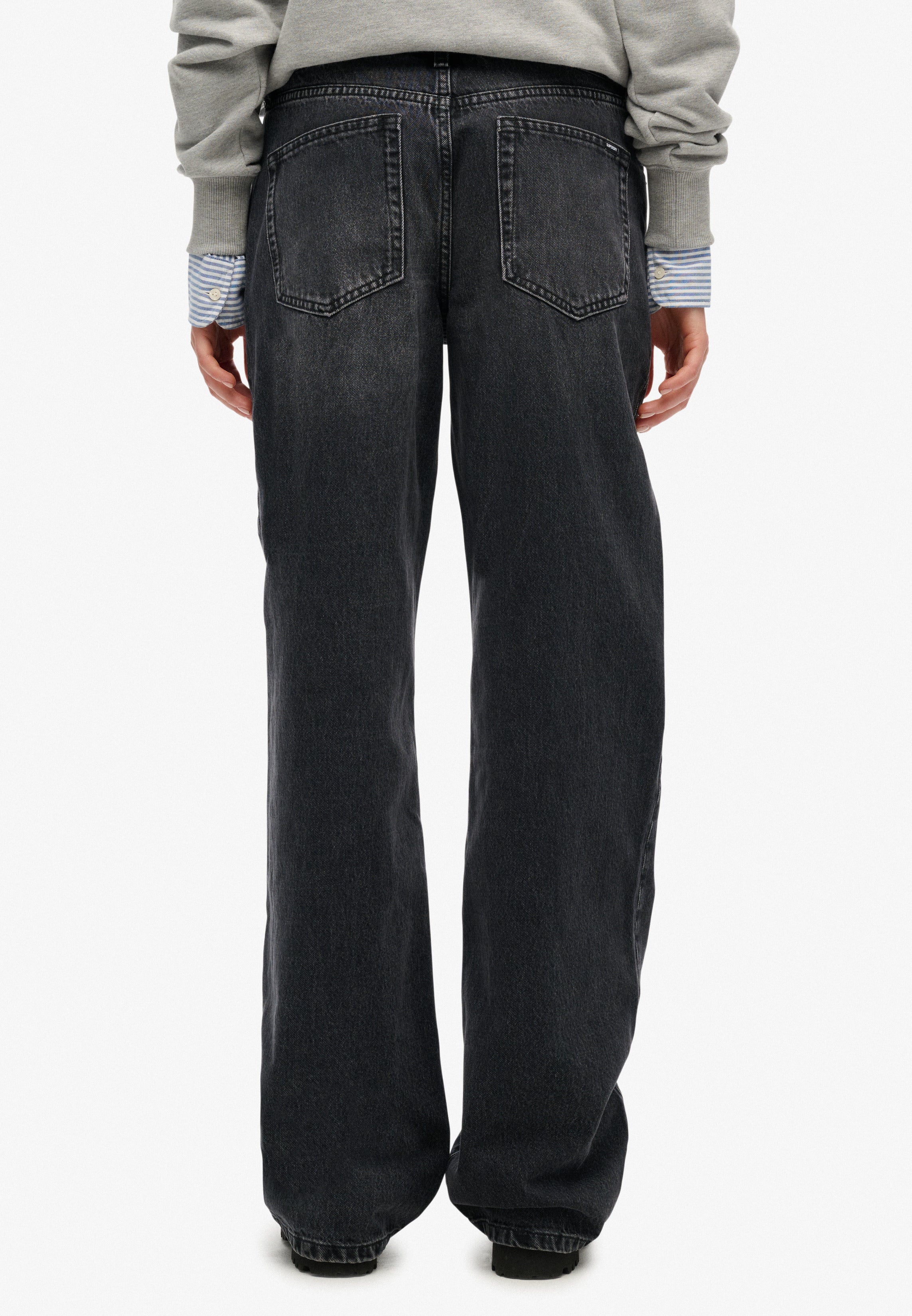 Organic Cotton Mid Rise Wide Leg Jeans