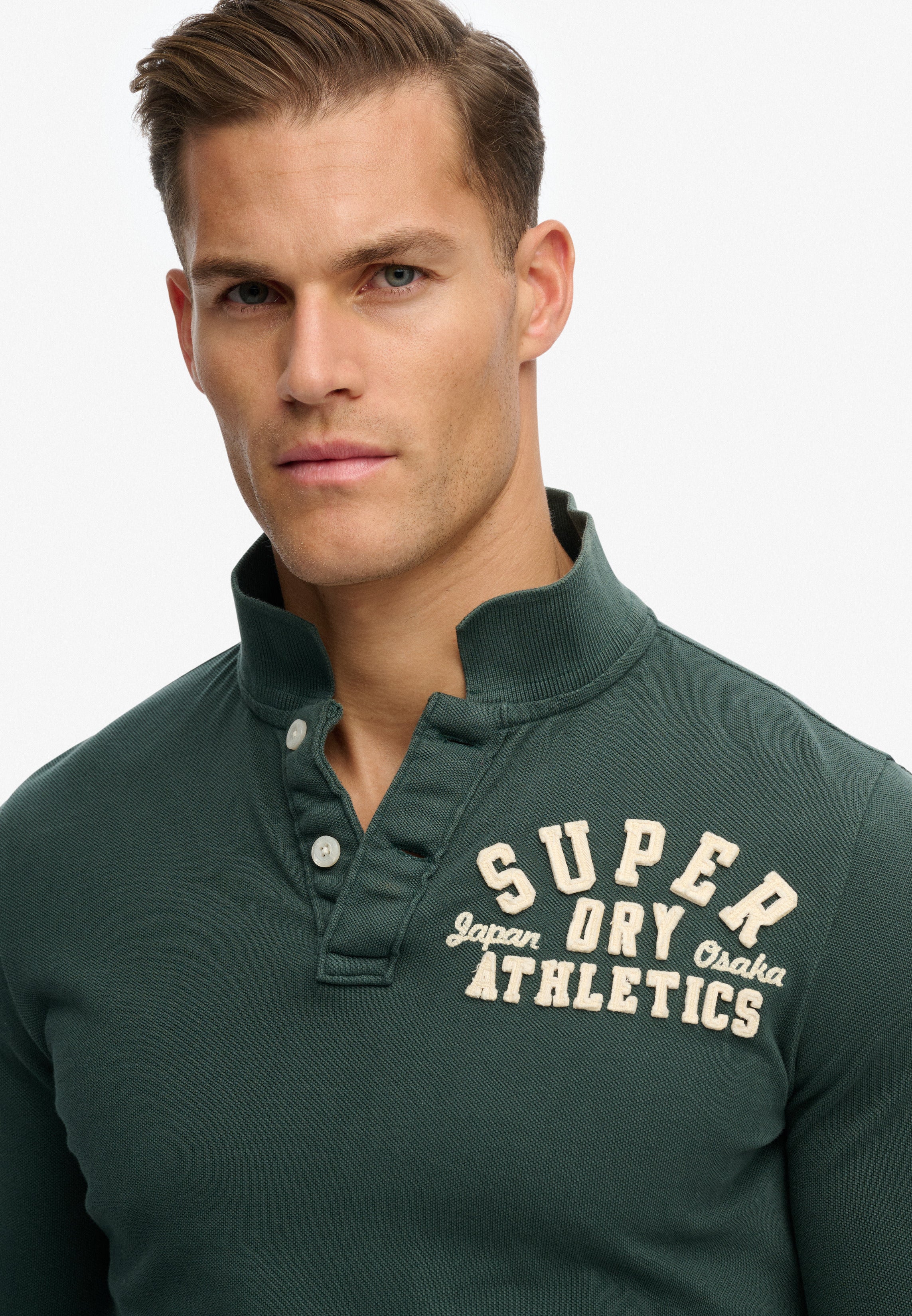 Vintage Athletic Long Sleeve Polo