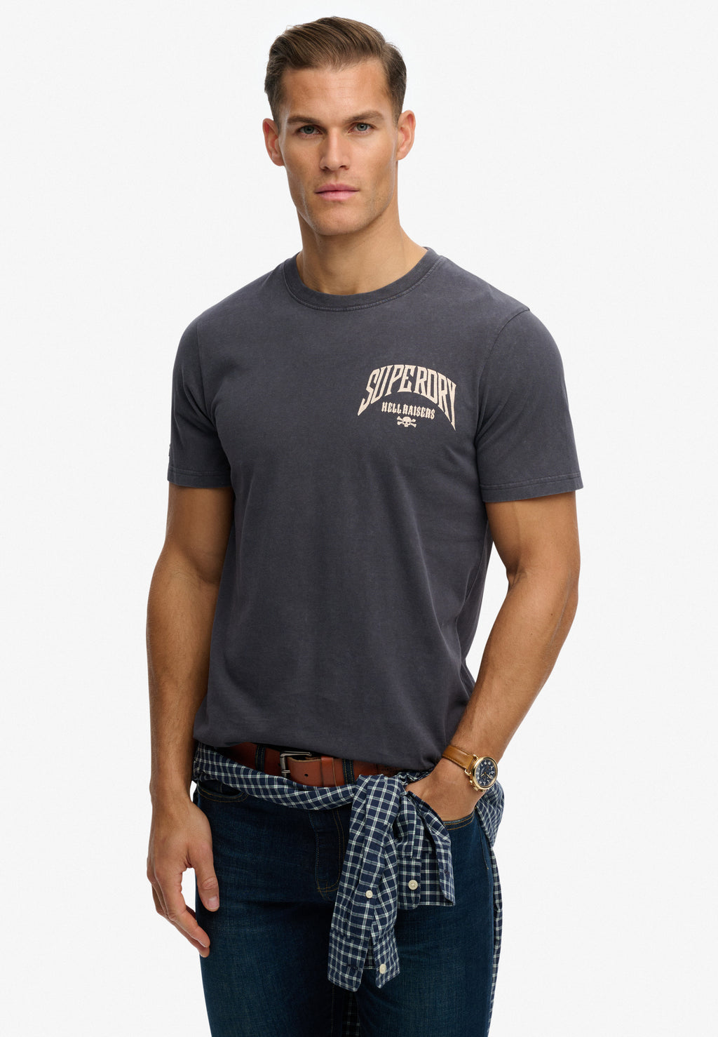 تيشيرت مريح بنمط موسيقى الروك للدراجات النارية