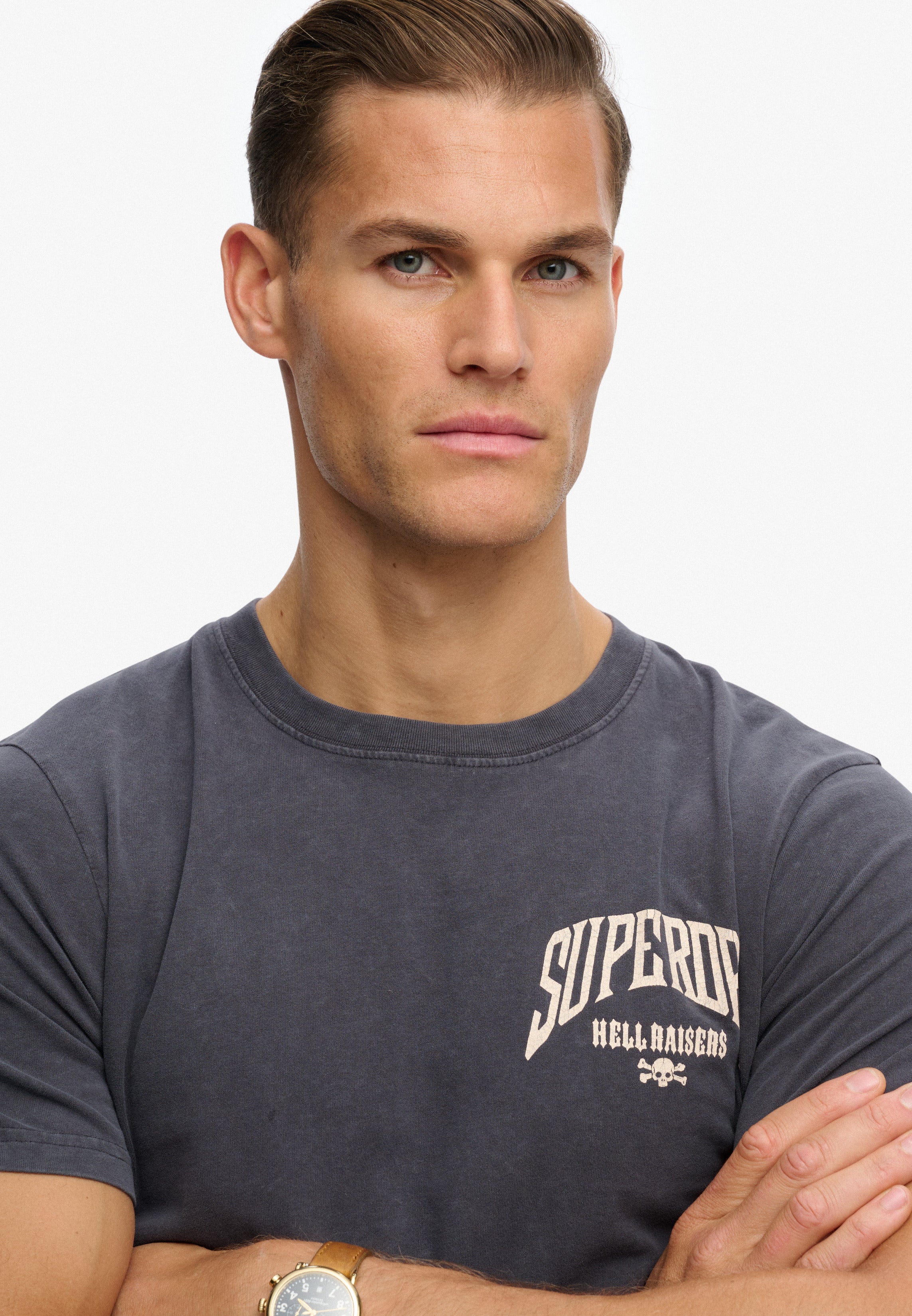 تيشيرت مريح بنمط موسيقى الروك للدراجات النارية