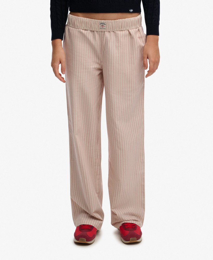 Organic Cotton Stripe Elasticated Trousers