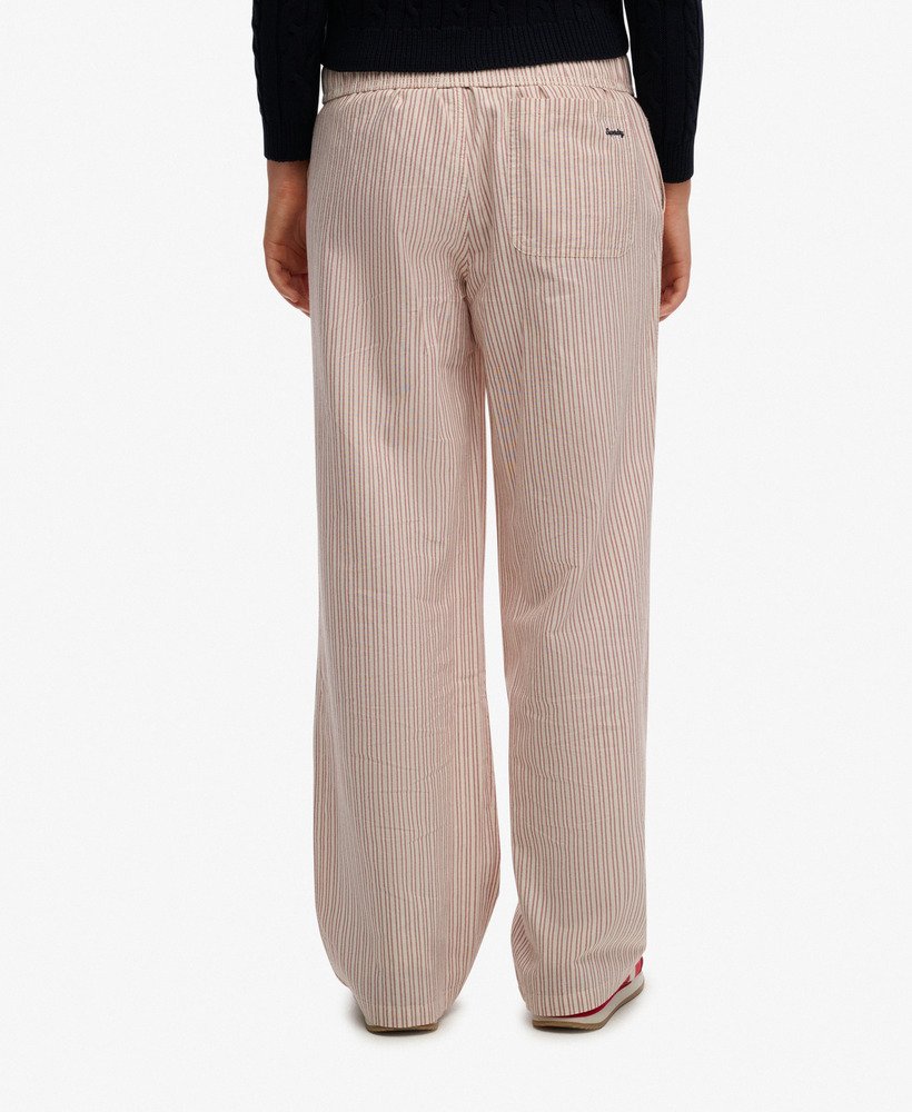 Organic Cotton Stripe Elasticated Trousers