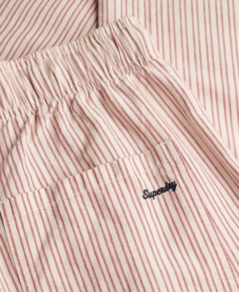 Organic Cotton Stripe Elasticated Trousers