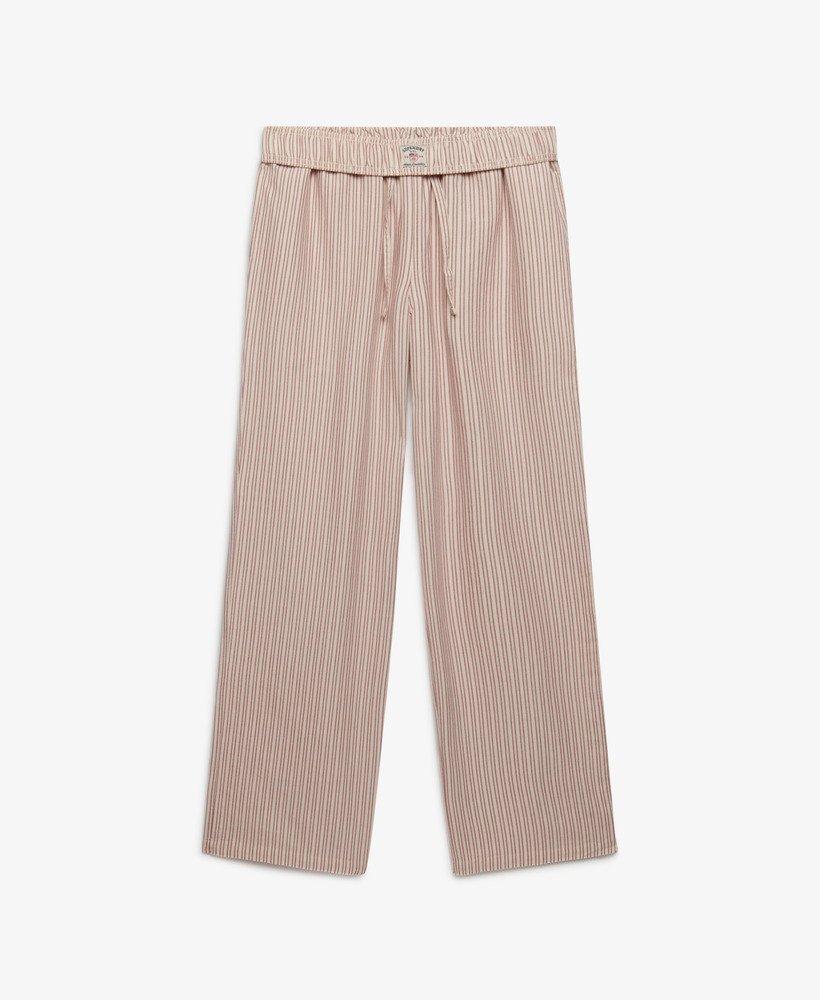 Organic Cotton Stripe Elasticated Trousers
