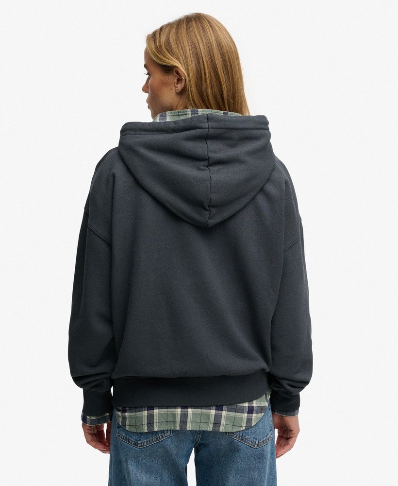Luxe Casual Embroidered Relaxed Hoodie