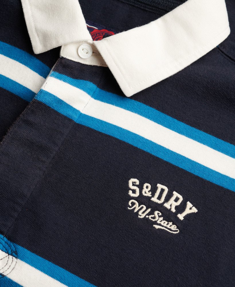 Vintage Athletic Stripe Rugby Top