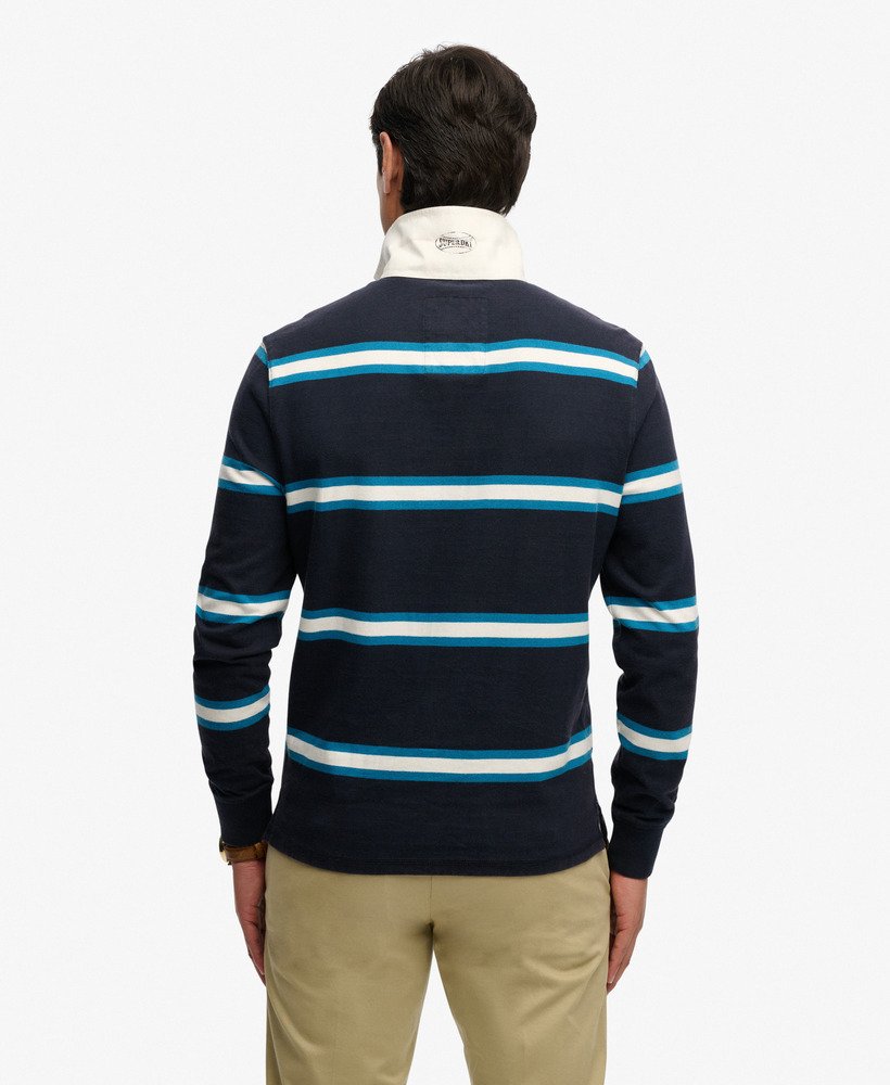 Vintage Athletic Stripe Rugby Top
