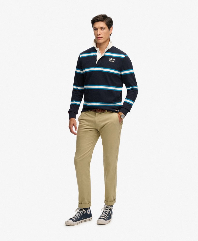 Vintage Athletic Stripe Rugby Top