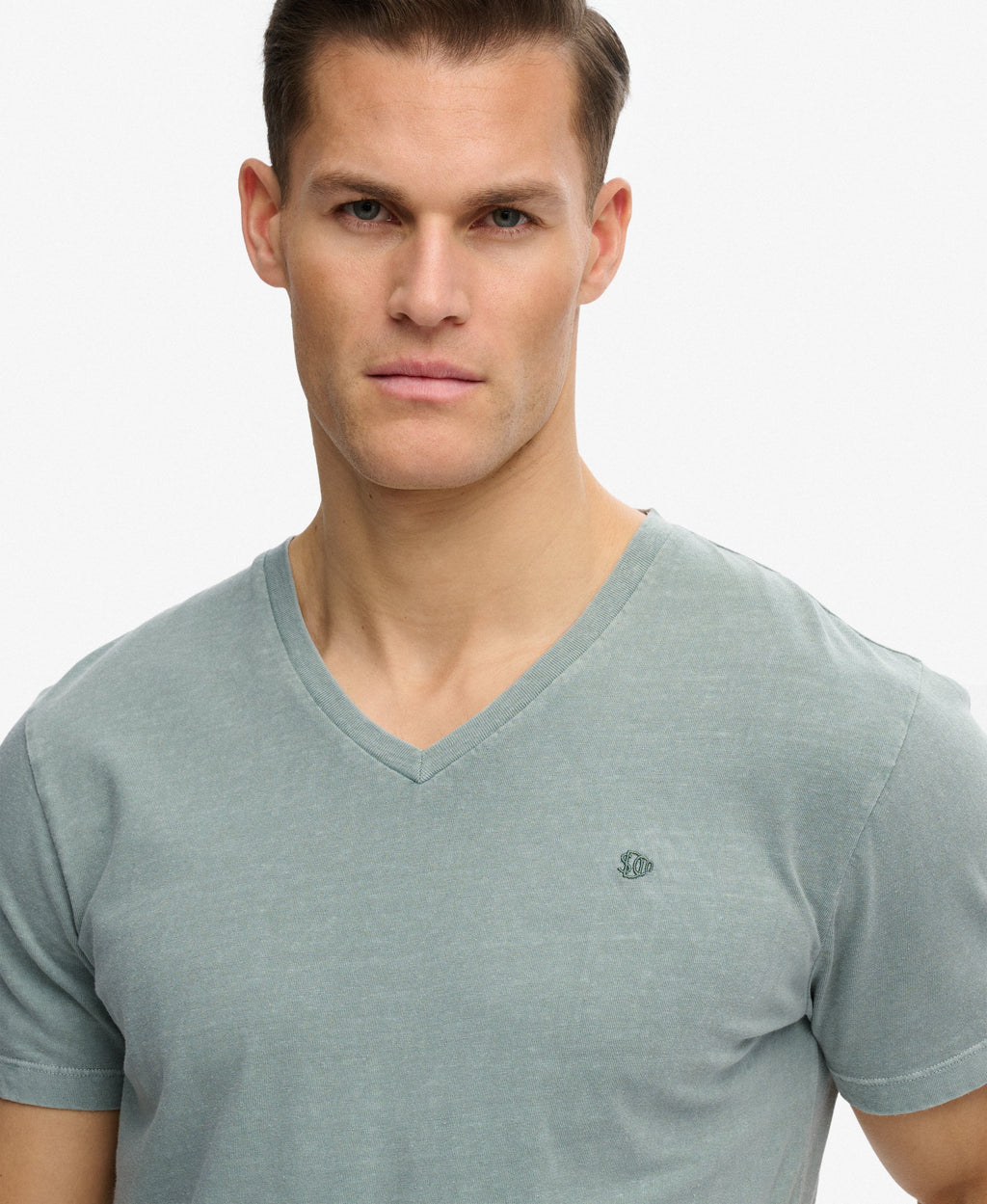 Classic Cotton Linen V-Neckline T-Shirt