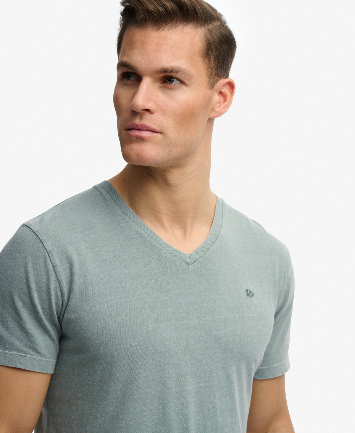 Classic Cotton Linen V-Neckline T-Shirt
